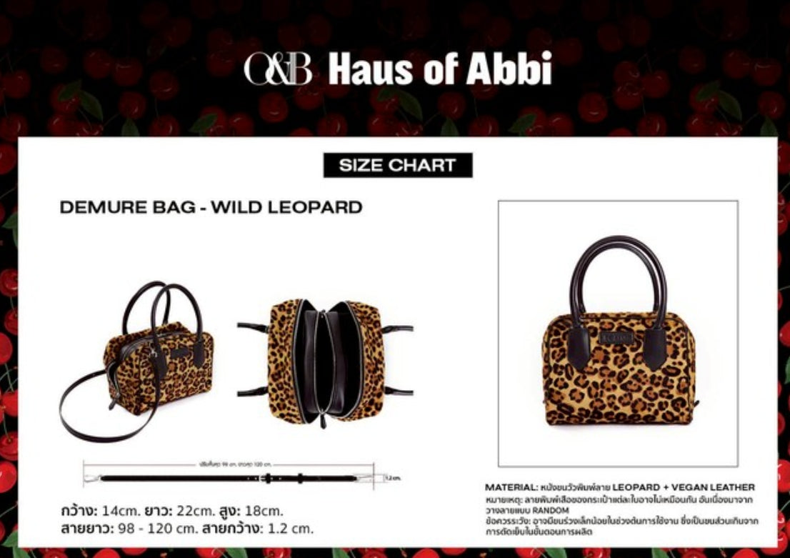 DEMURE BAG IN WILD LEOPARD