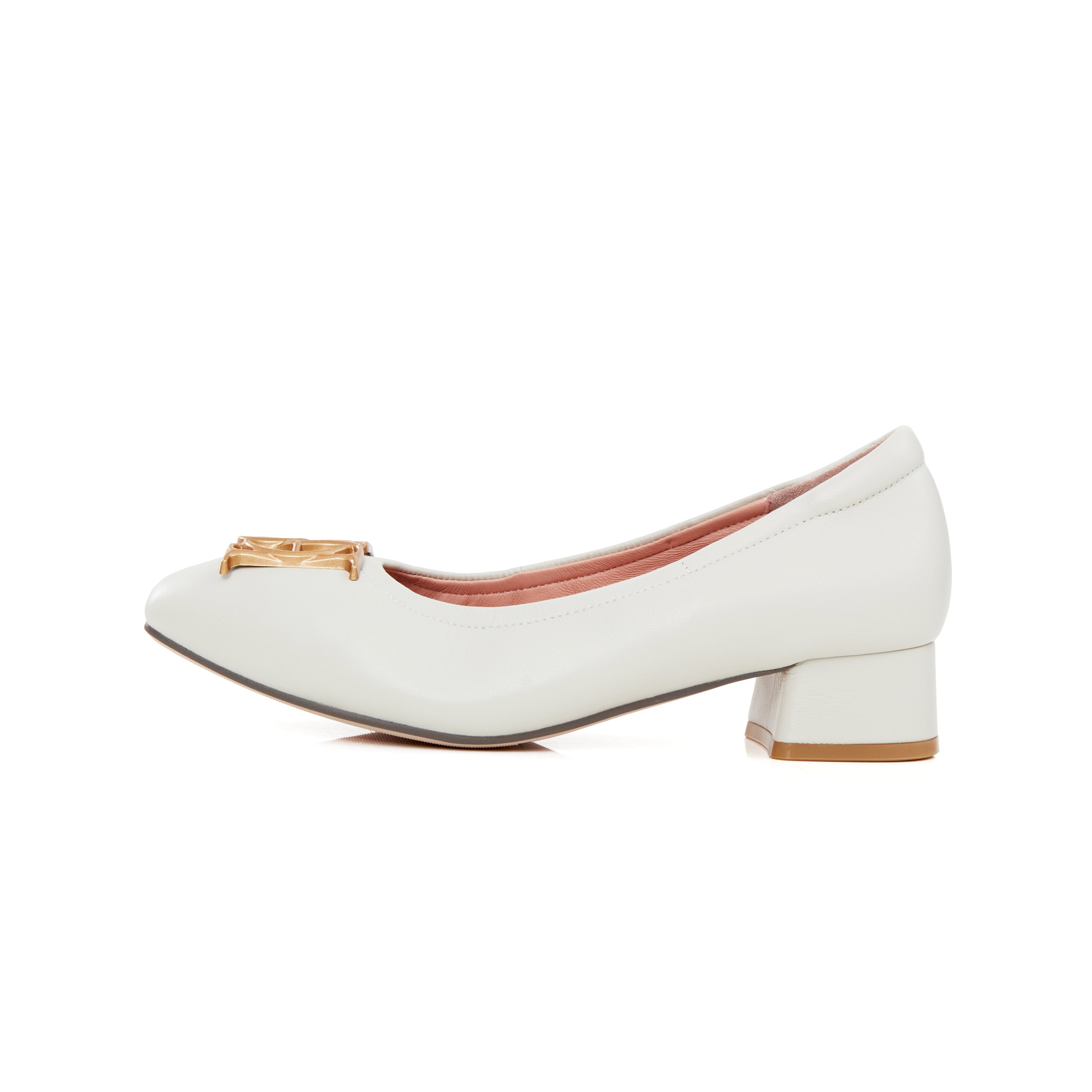 Audrey Crest Classic Heels in Greatest White