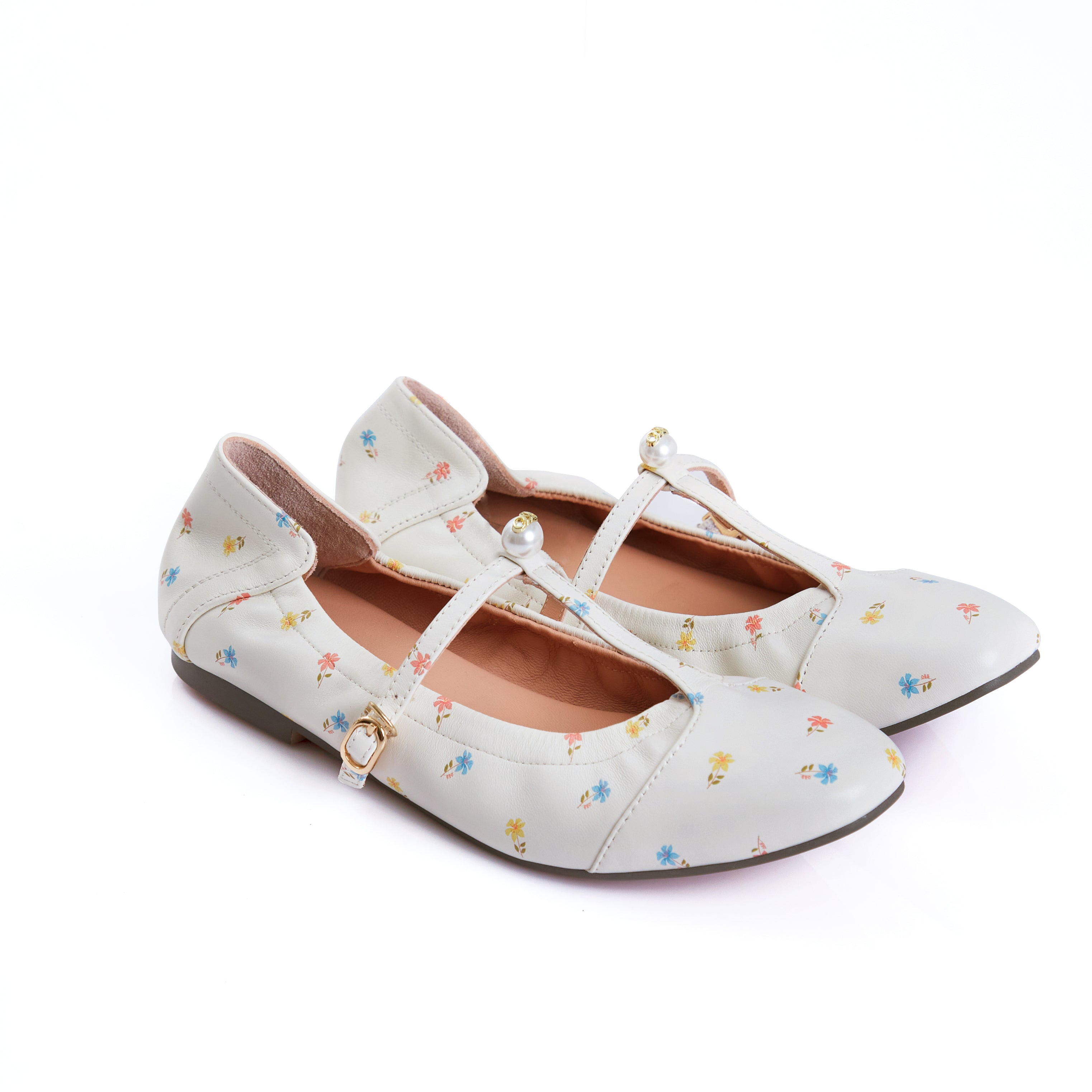 Audrey Lily T-Bar in Pearl