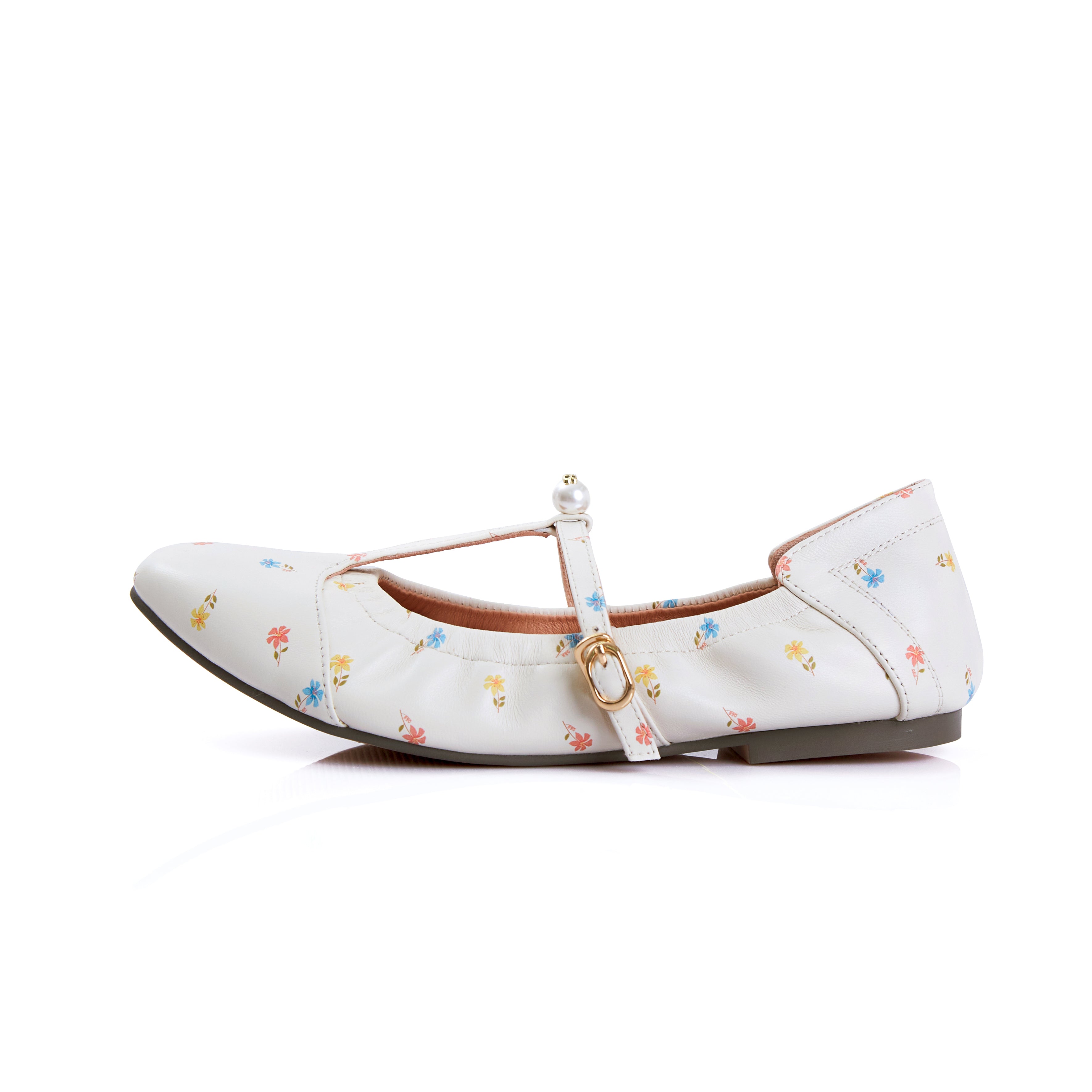 Audrey Lily T-Bar in Pearl