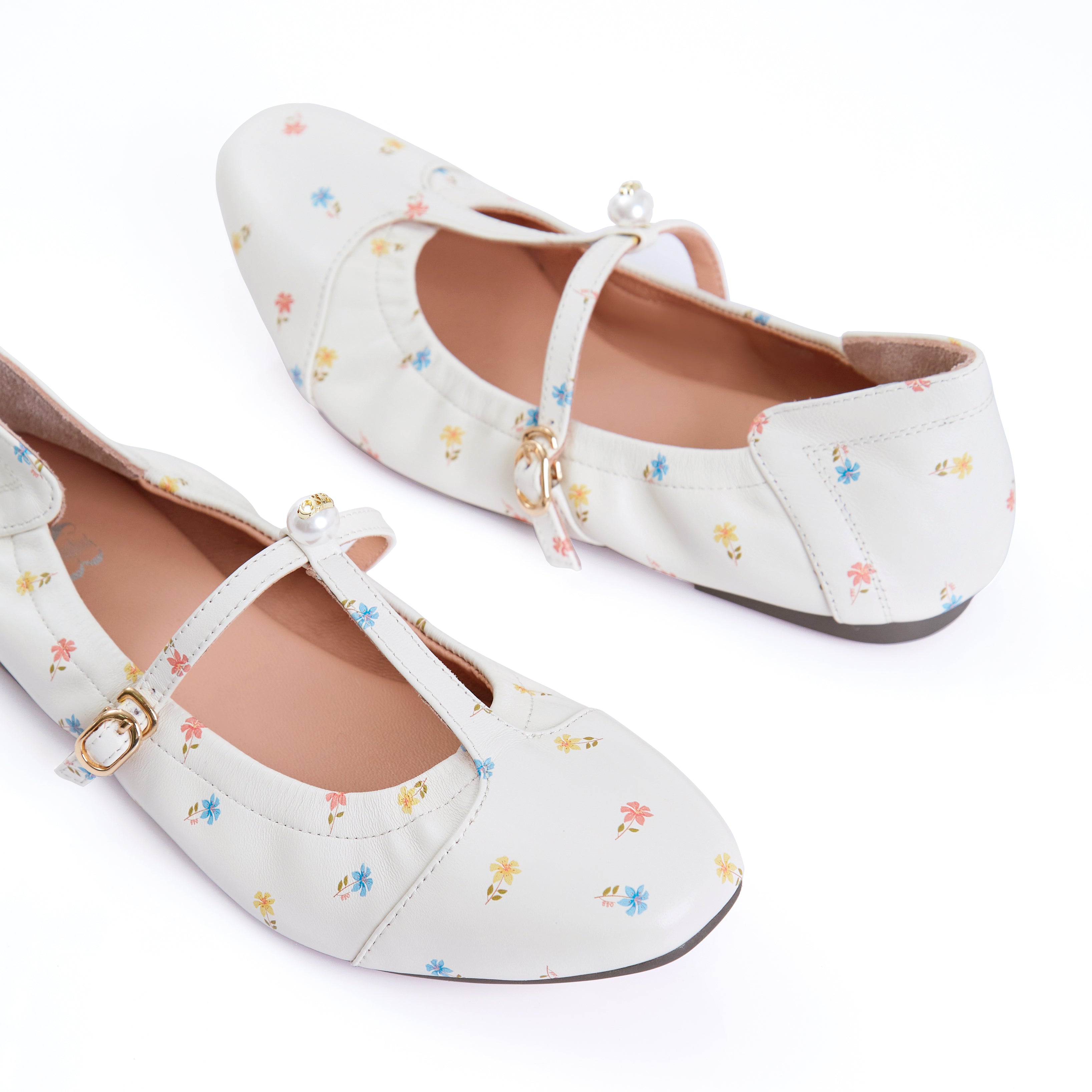 Audrey Lily T-Bar in Pearl