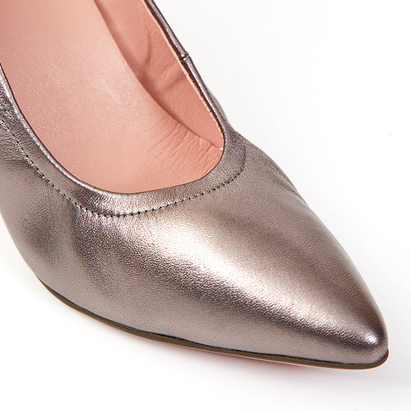 Diana Heel 3.2 Inch in Platinum