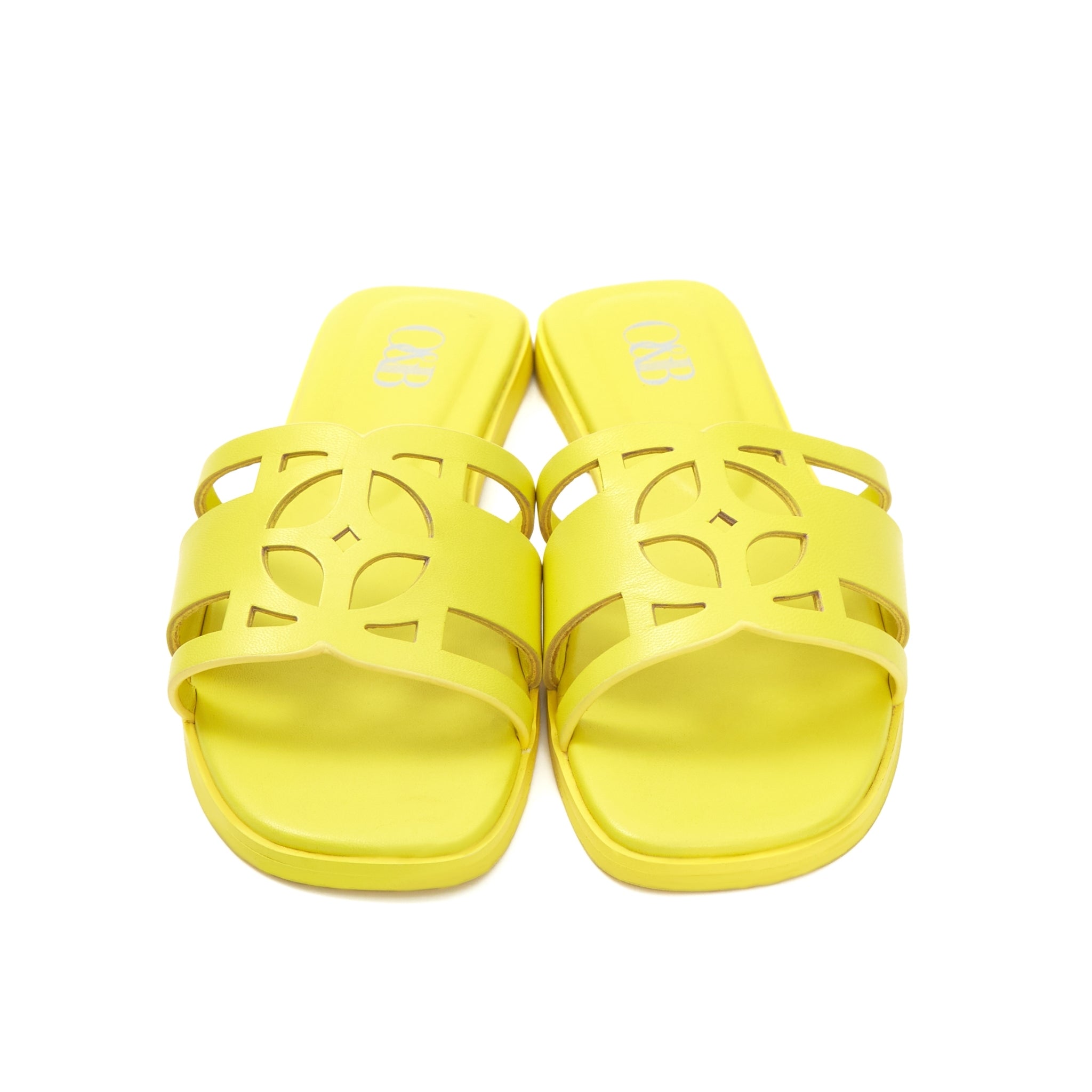 OandB Sandals in Electric Yellow