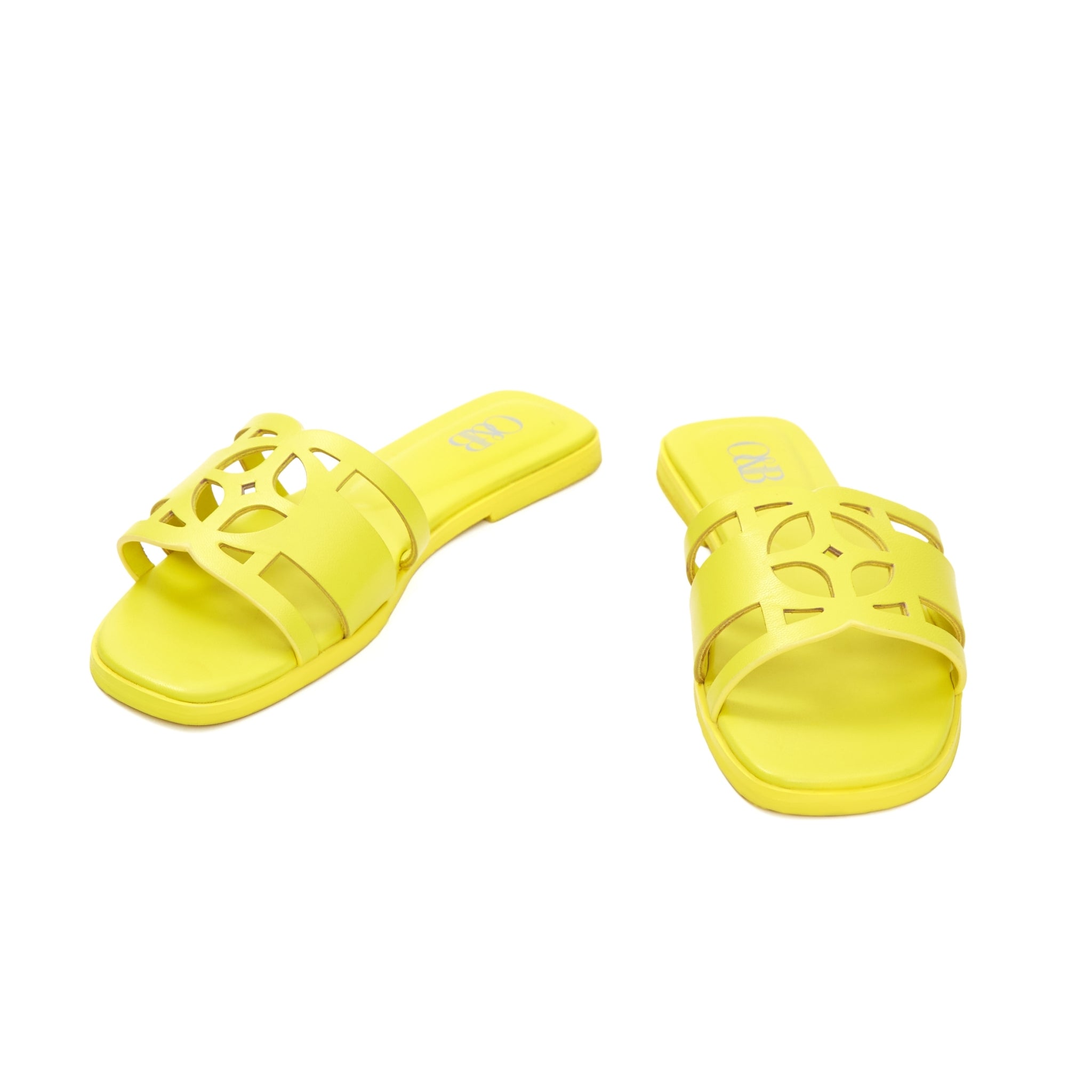 OandB Sandals in Electric Yellow