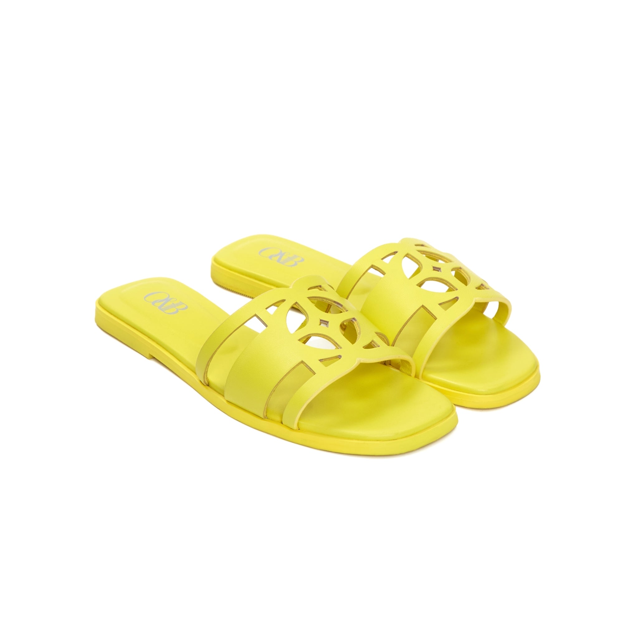 OandB Sandals in Electric Yellow