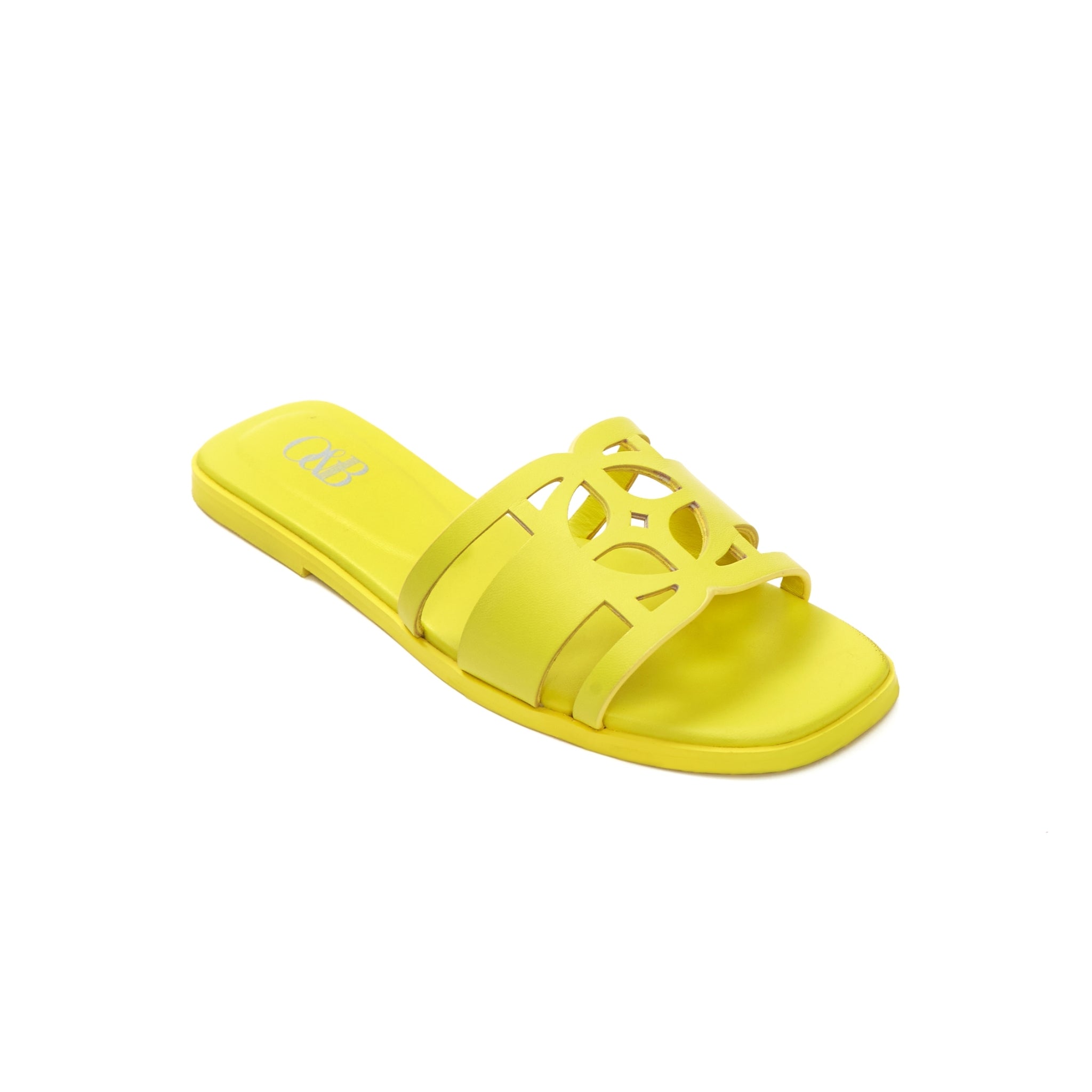 OandB Sandals in Electric Yellow