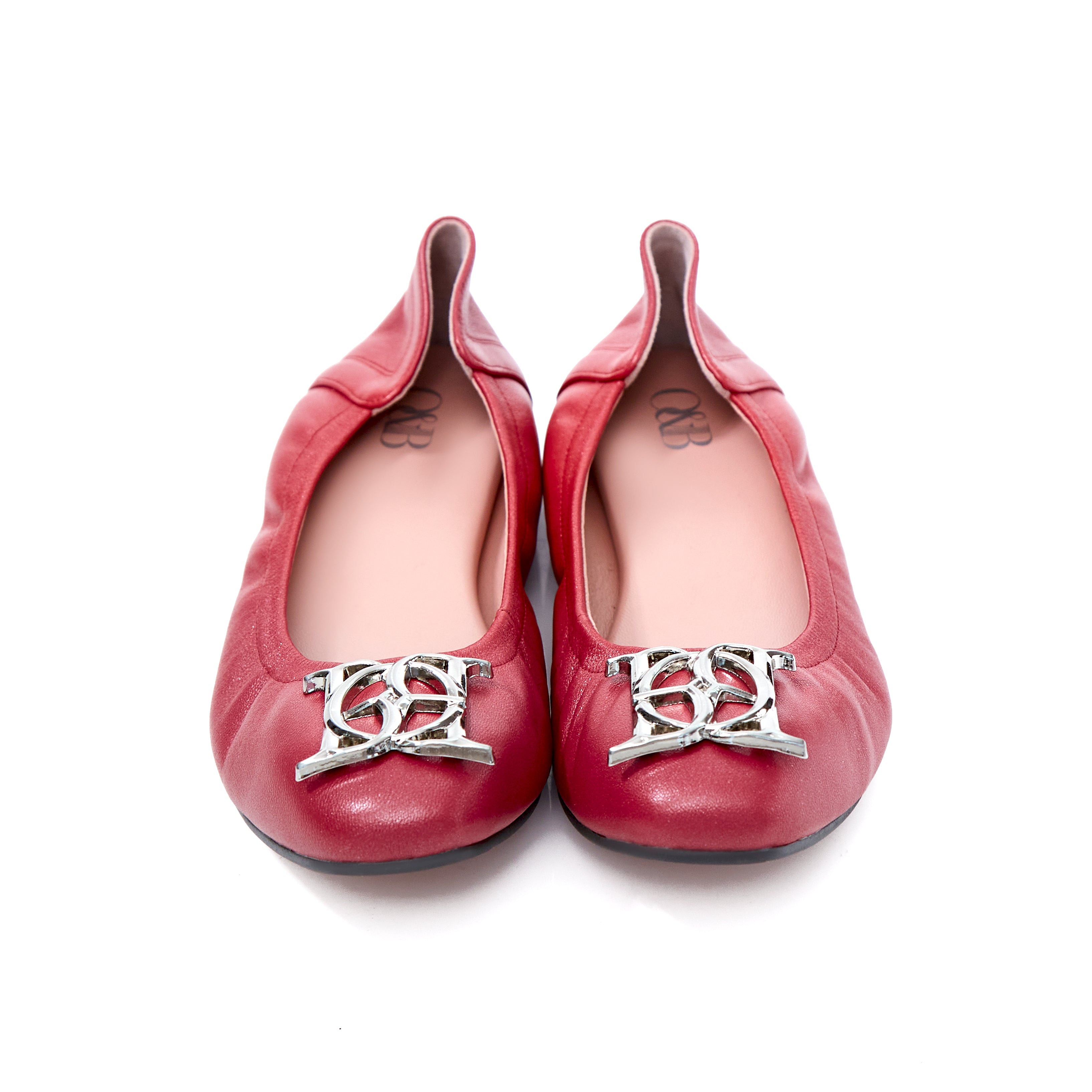 Audrey Crest in Shimmer Red