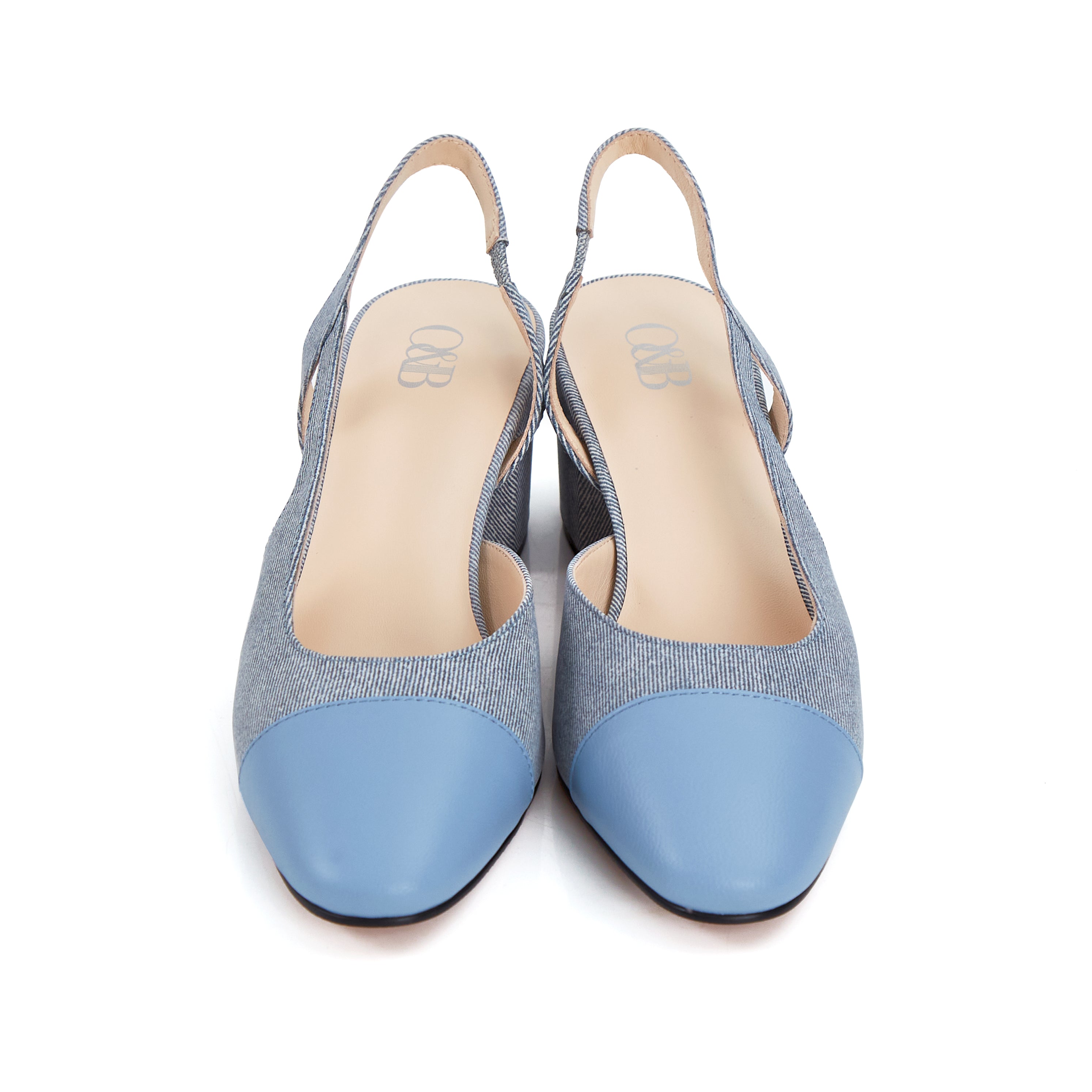 Femme Heels in Light Denim