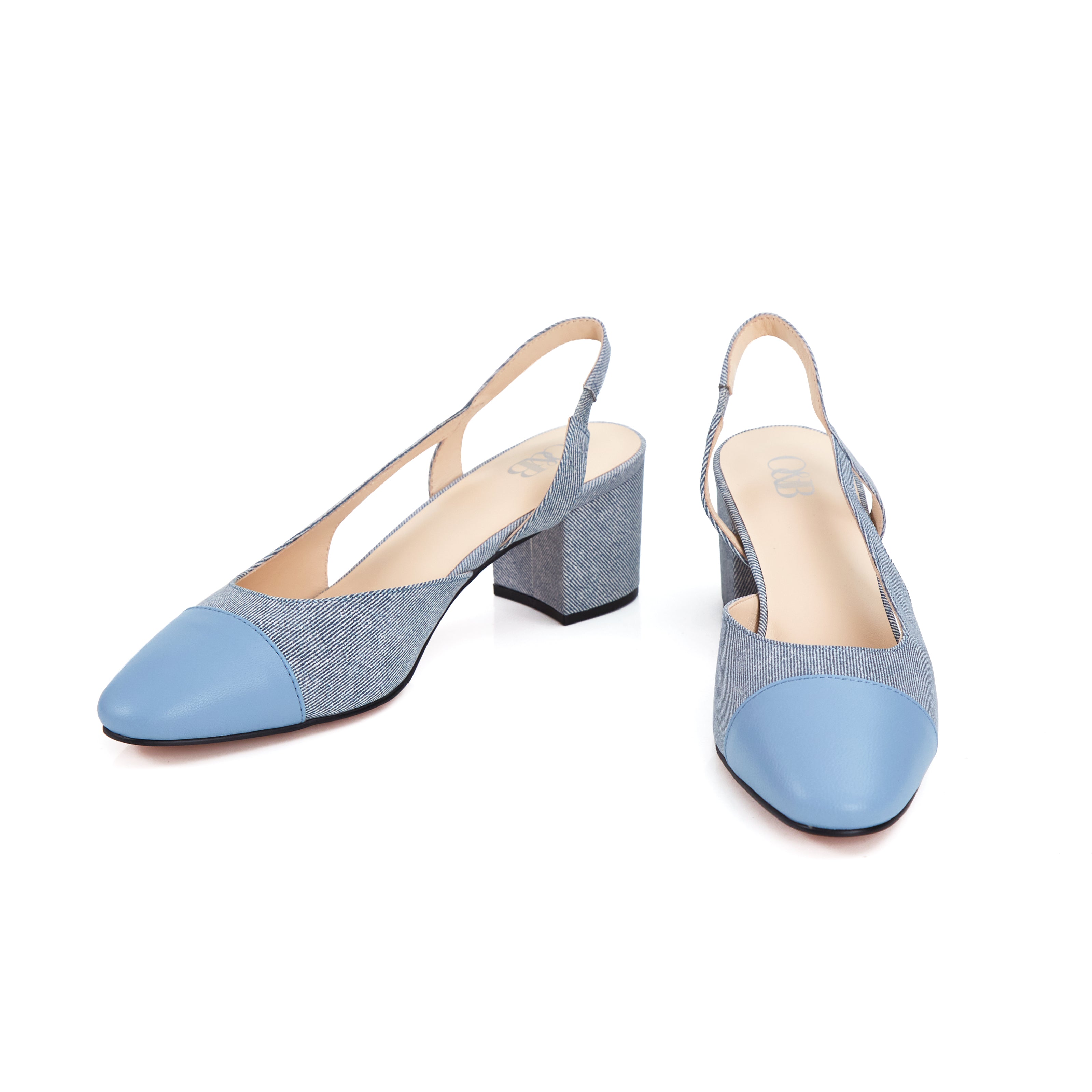 Femme Heels in Light Denim
