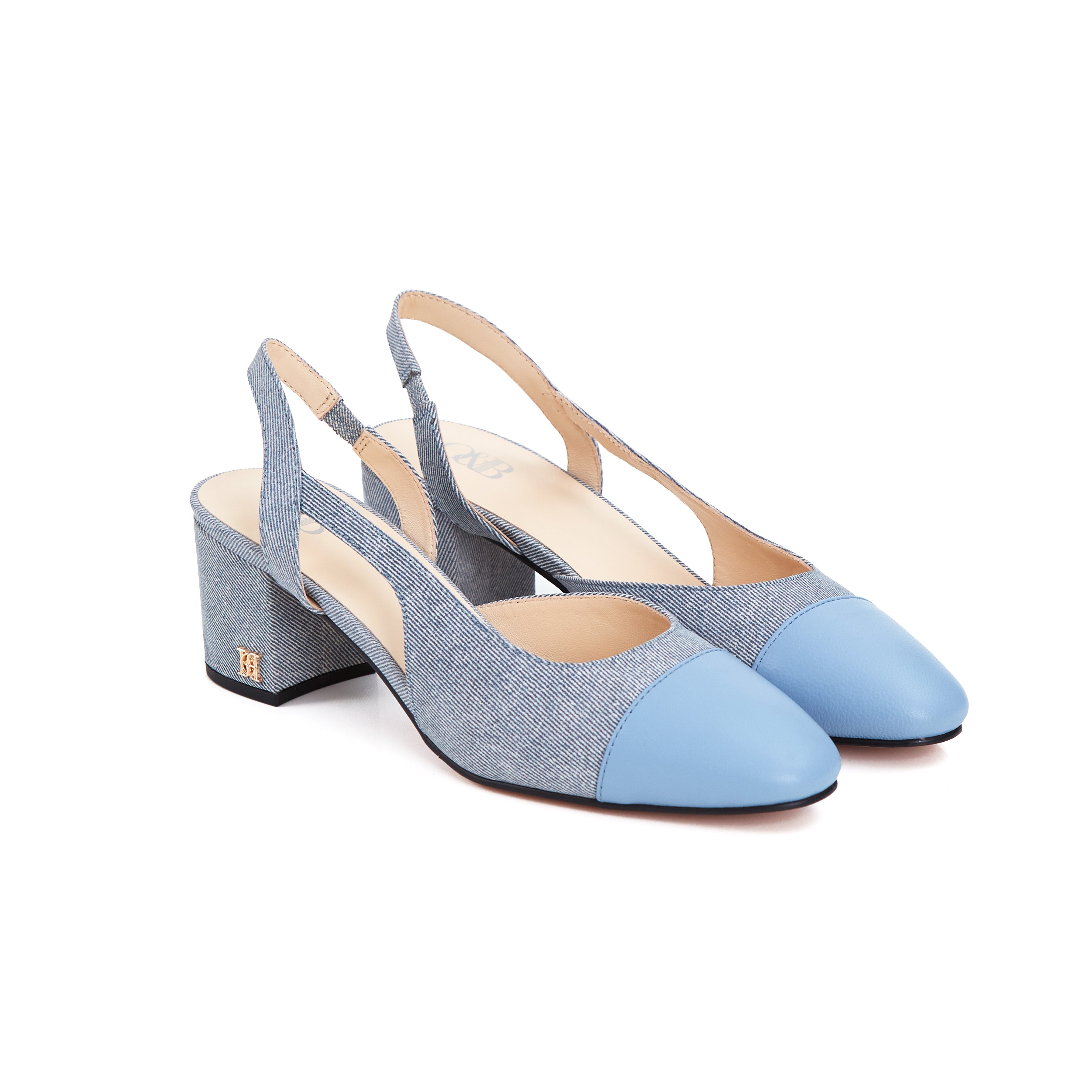 Femme Heels in Light Denim