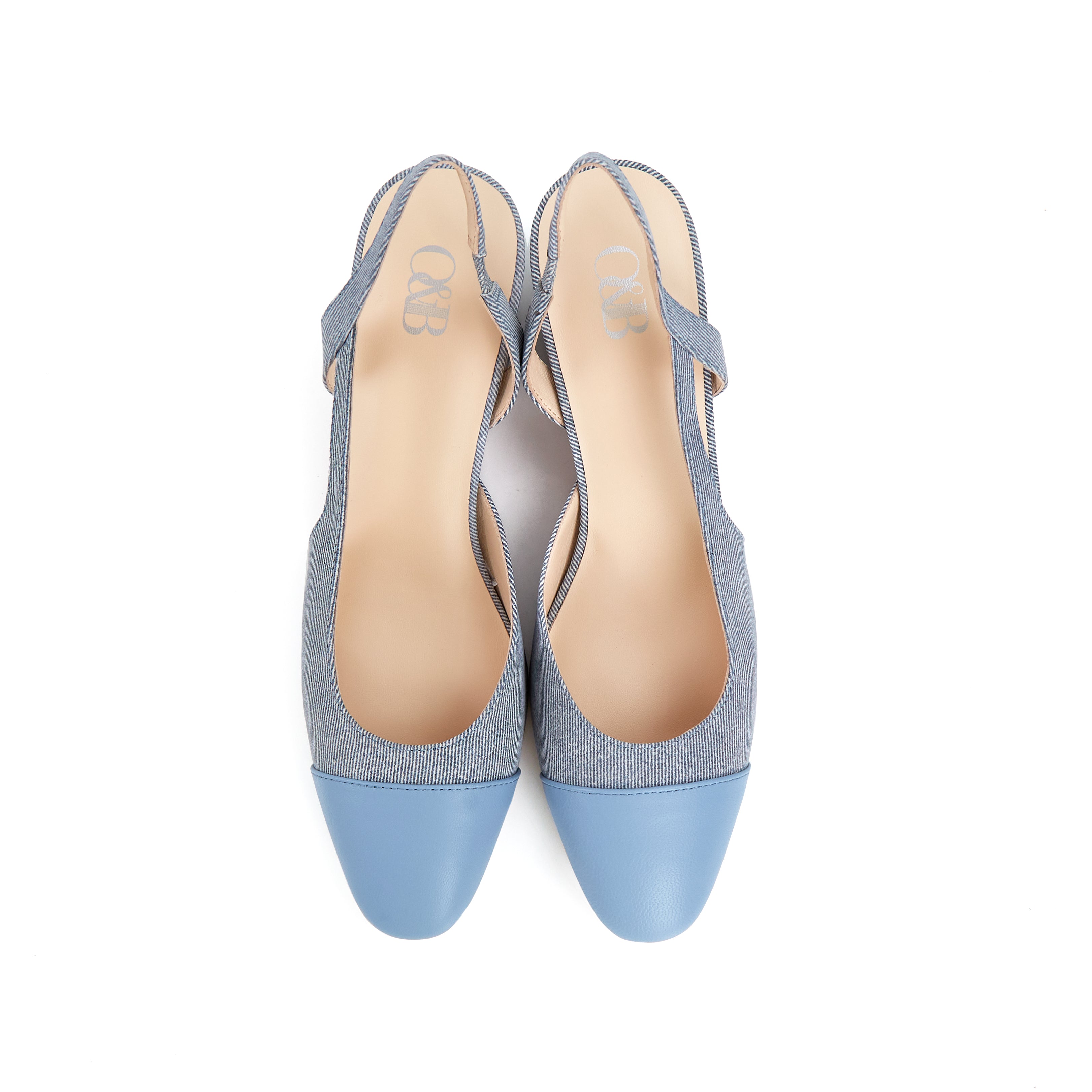 Femme Heels in Light Denim