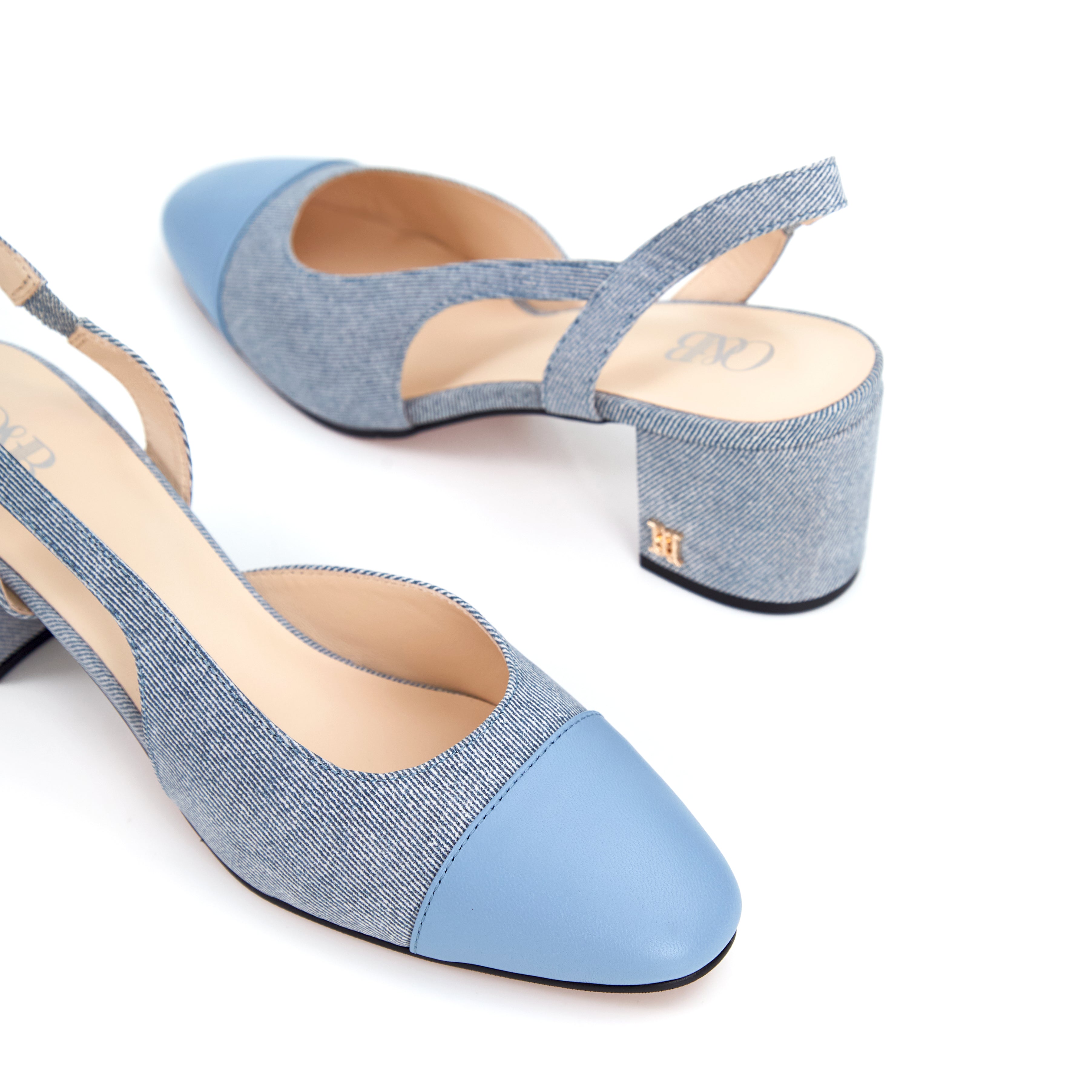 Femme Heels in Light Denim