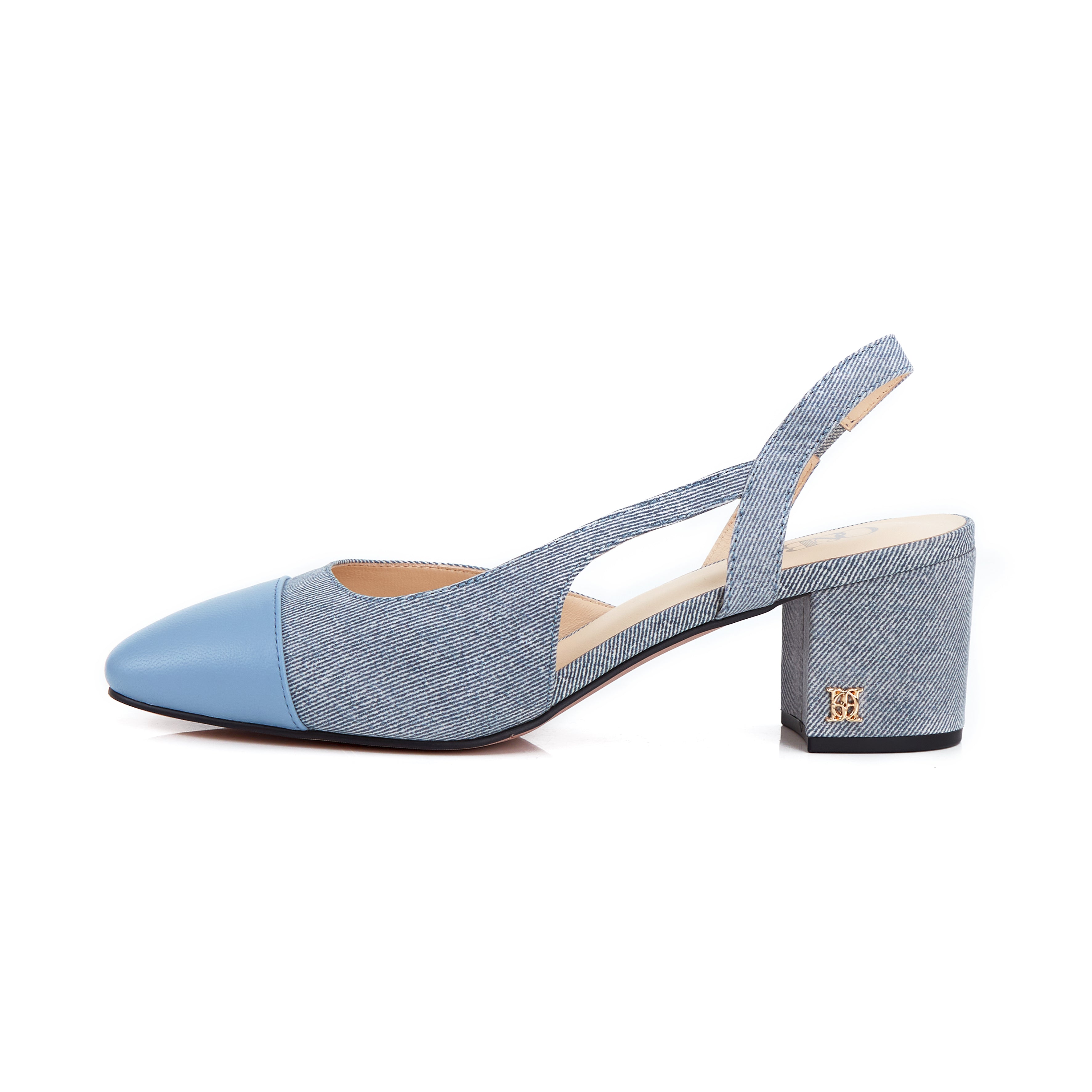 Femme Heels in Light Denim