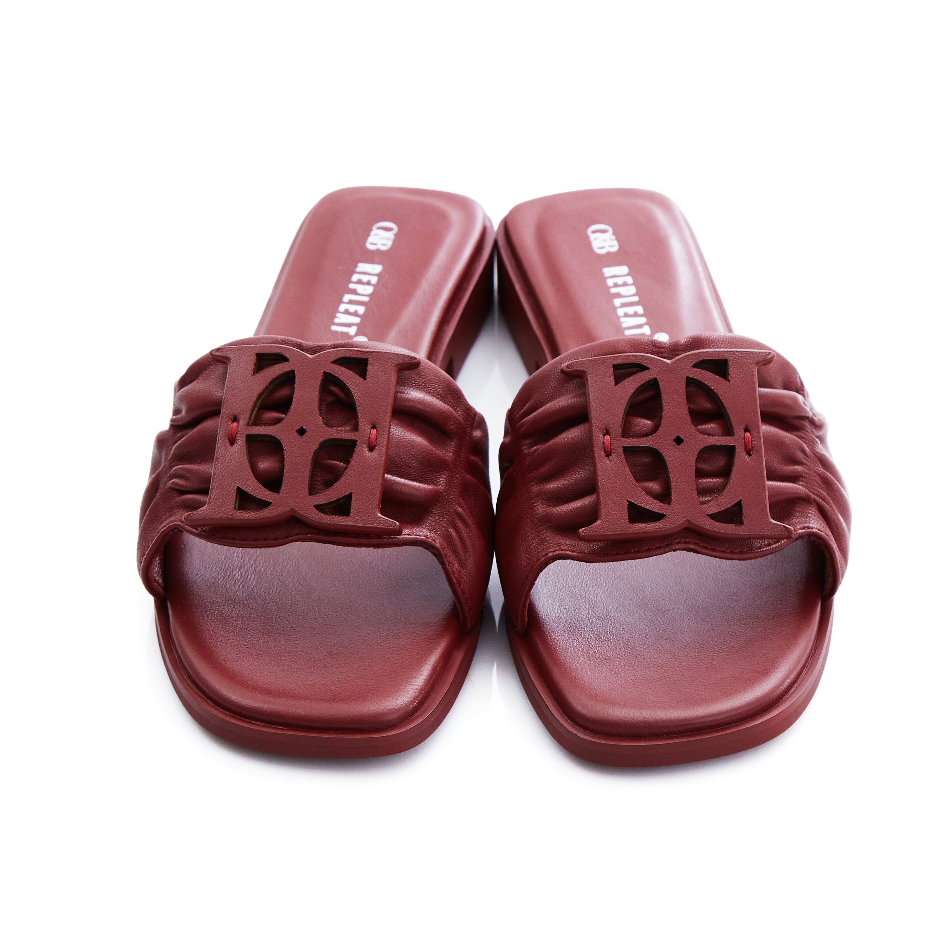 OANDB x REPLEAT - ELBA SANDALS IN OXBLOOD
