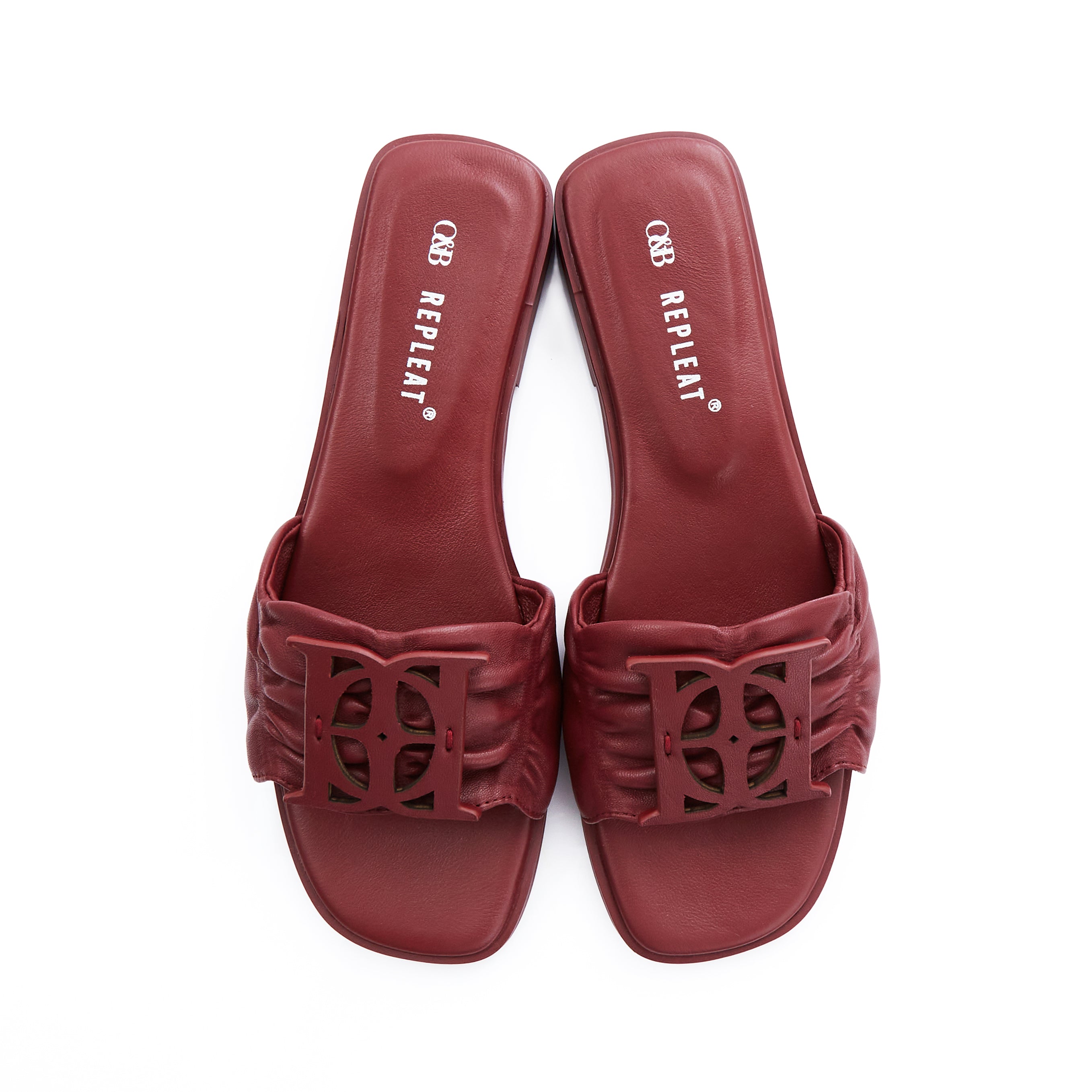 OANDB x REPLEAT - ELBA SANDALS IN OXBLOOD