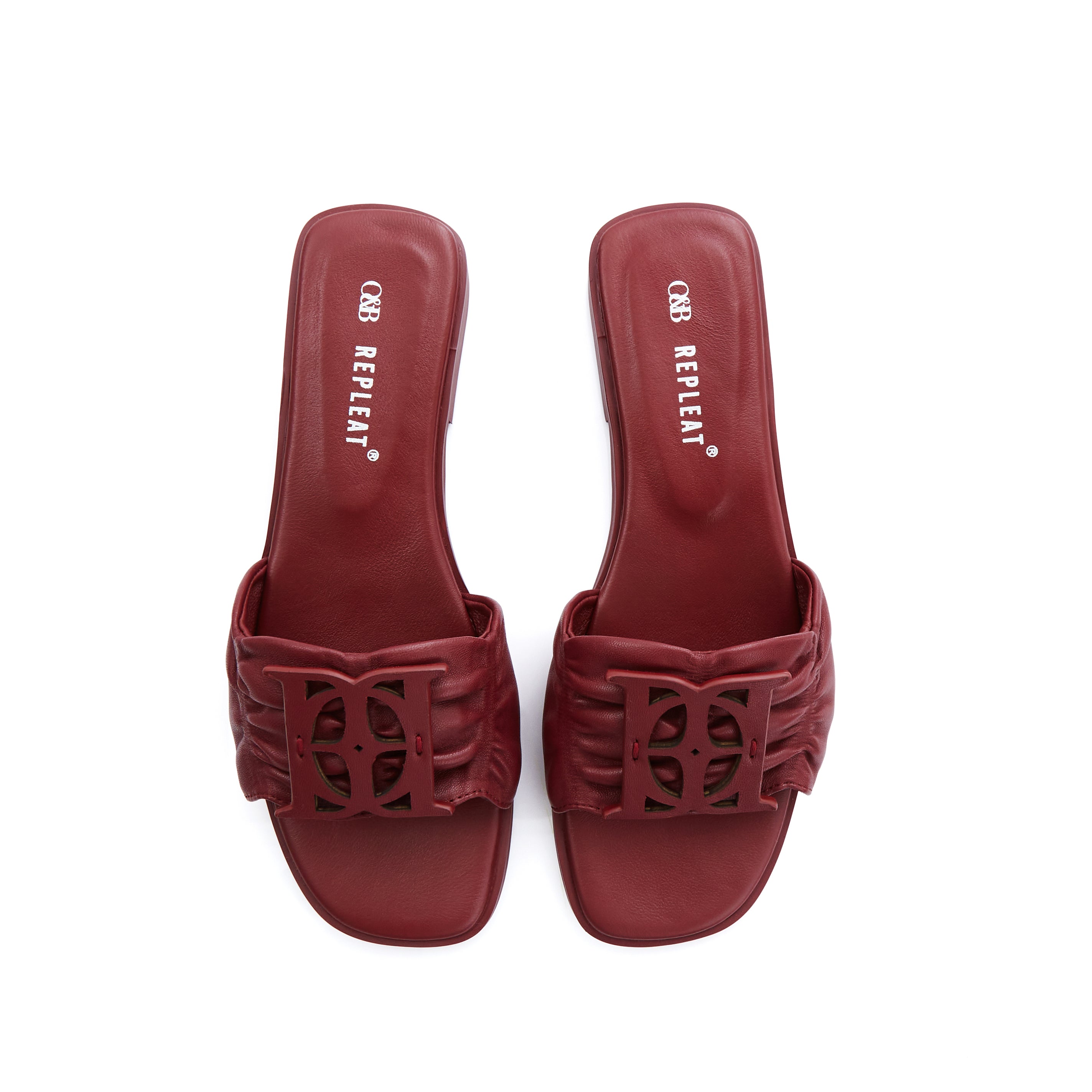 OANDB x REPLEAT - ELBA SANDALS IN OXBLOOD