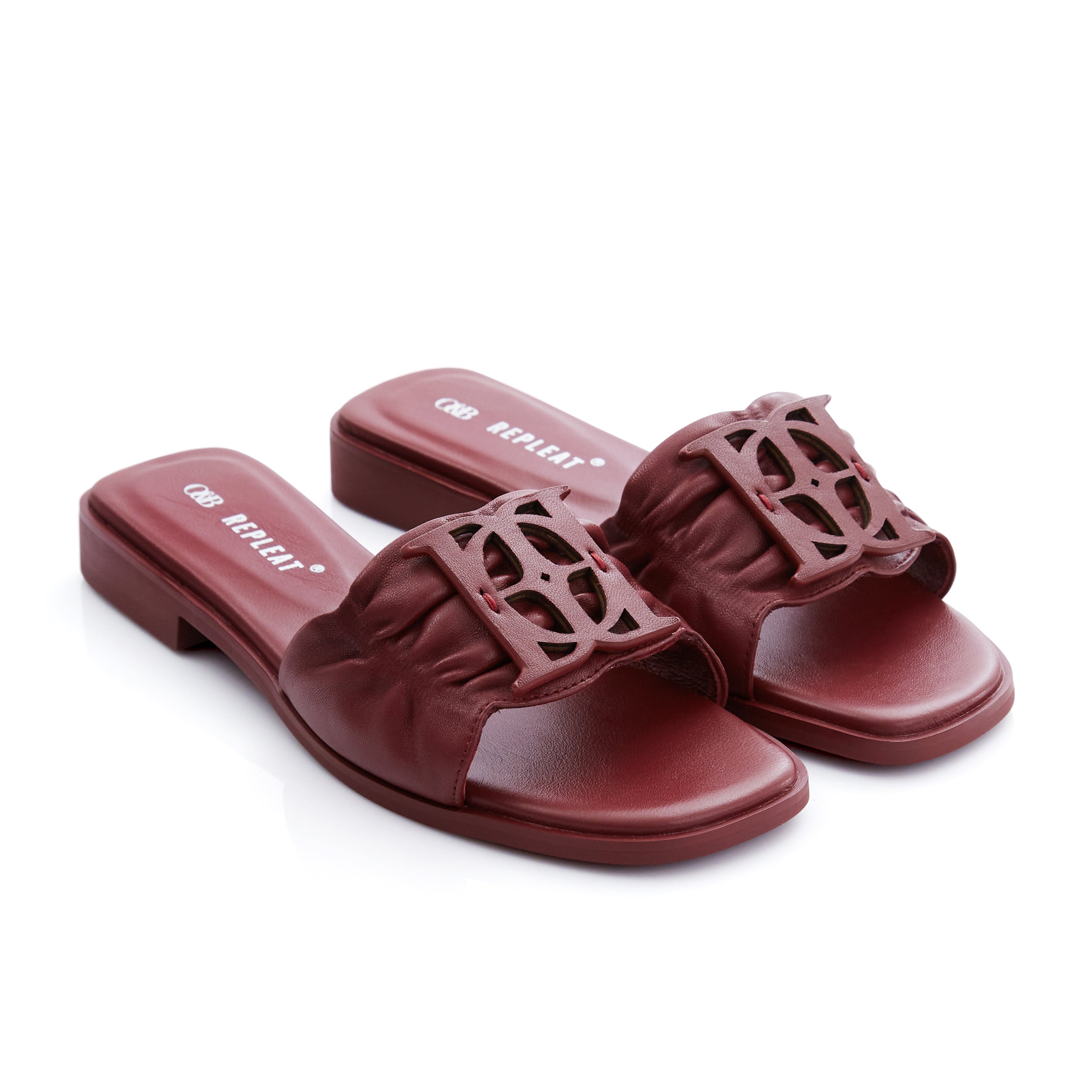 OANDB x REPLEAT - ELBA SANDALS IN OXBLOOD