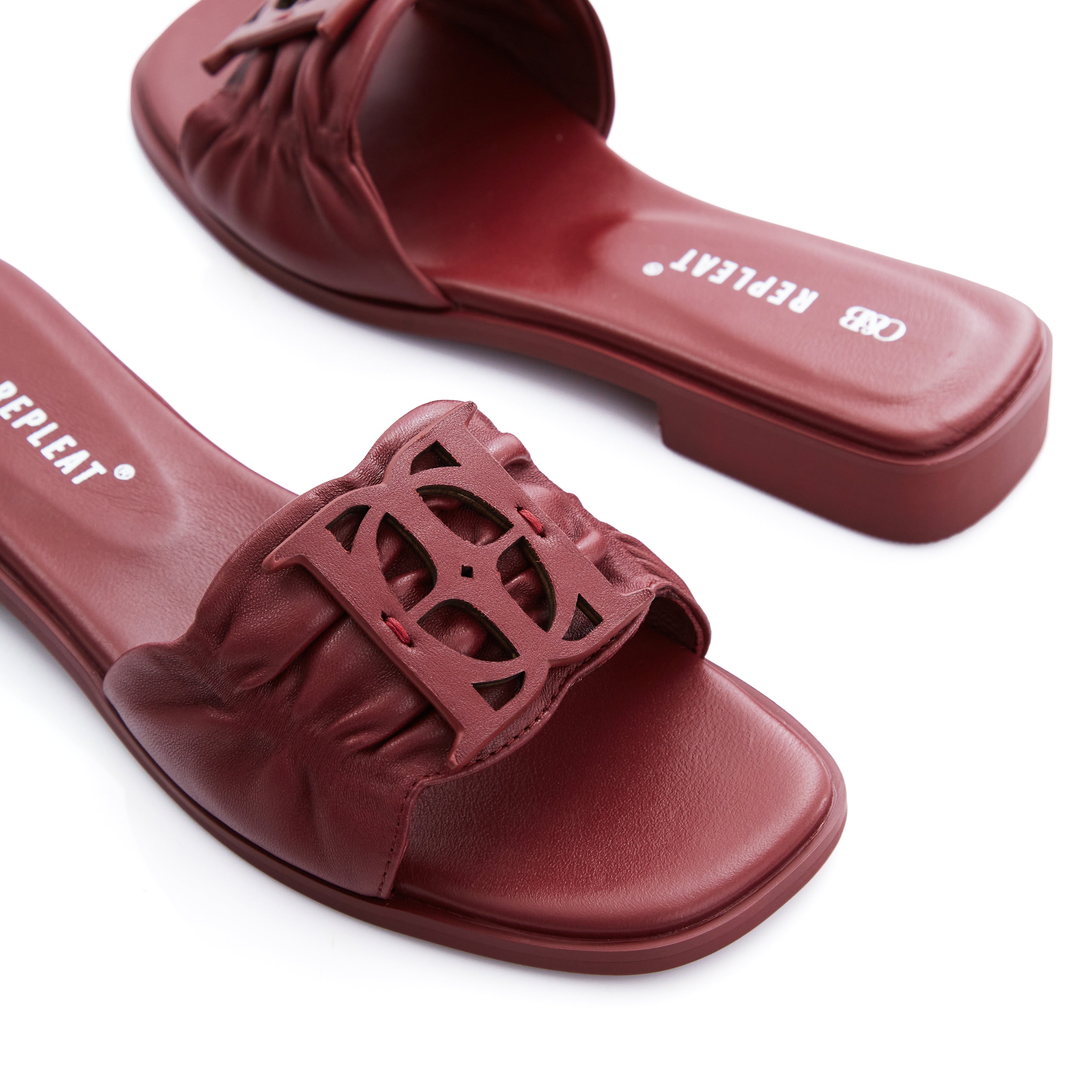 OANDB x REPLEAT - ELBA SANDALS IN OXBLOOD