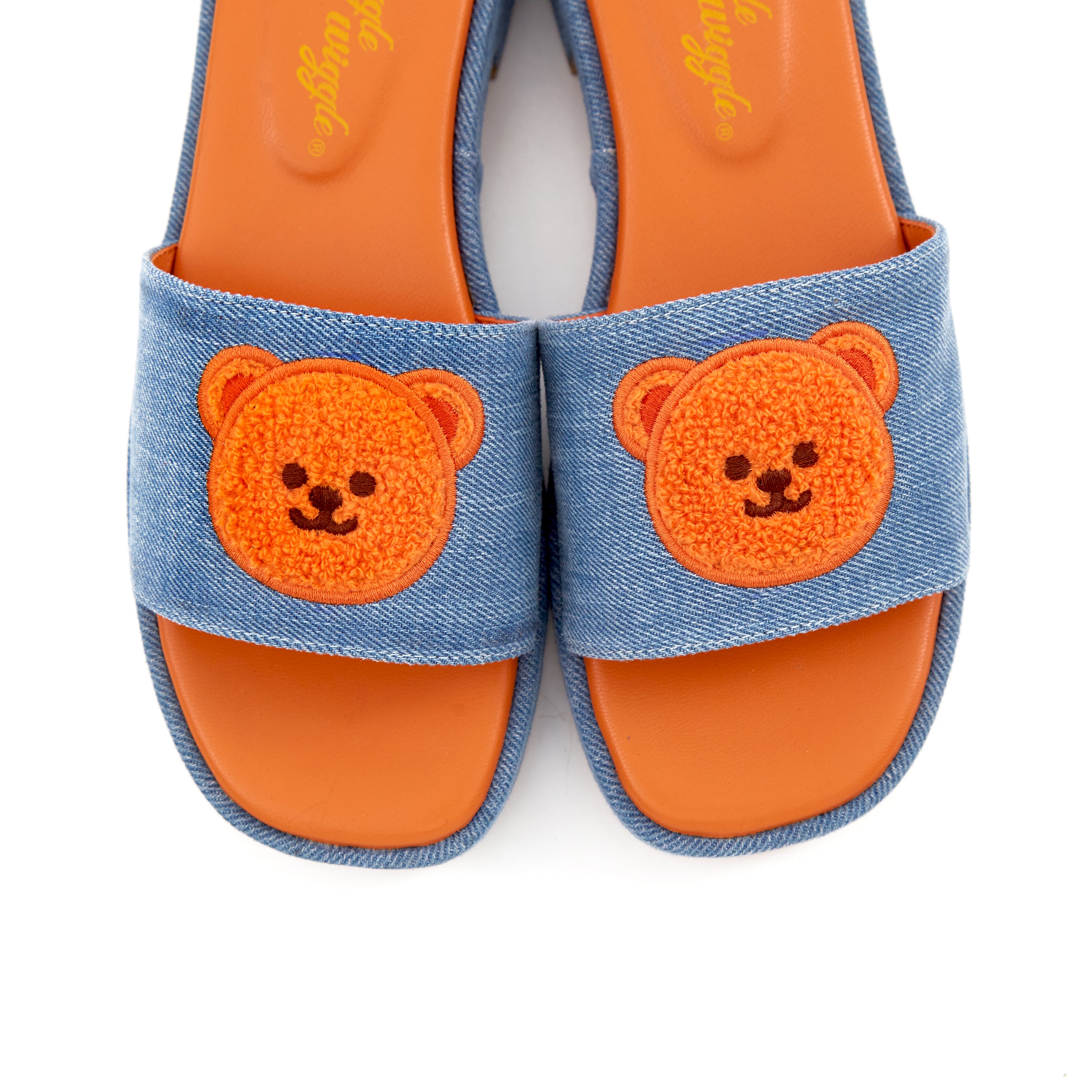 Joyful Platform Sandals In Bear Denim