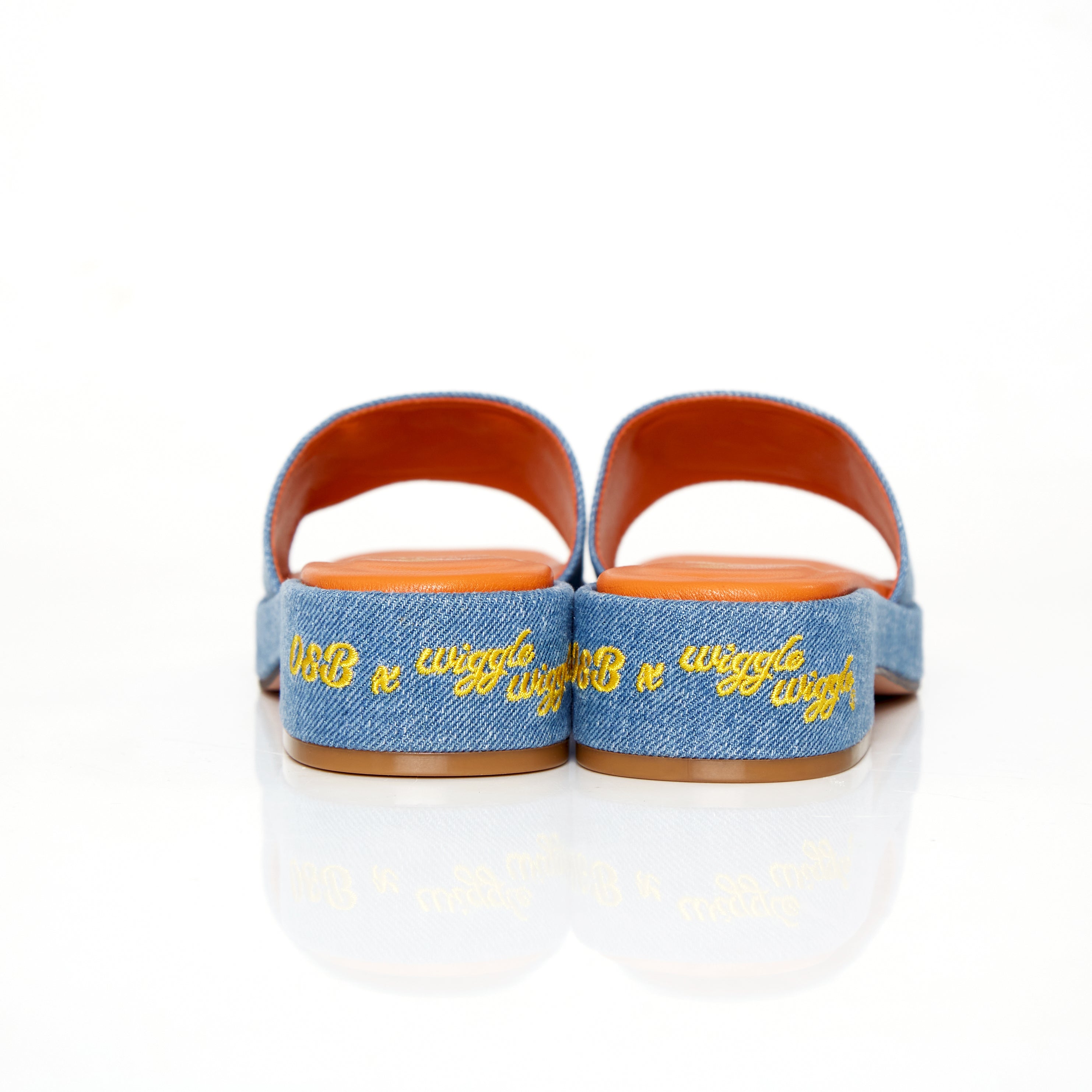 Joyful Platform Sandals In Bear Denim