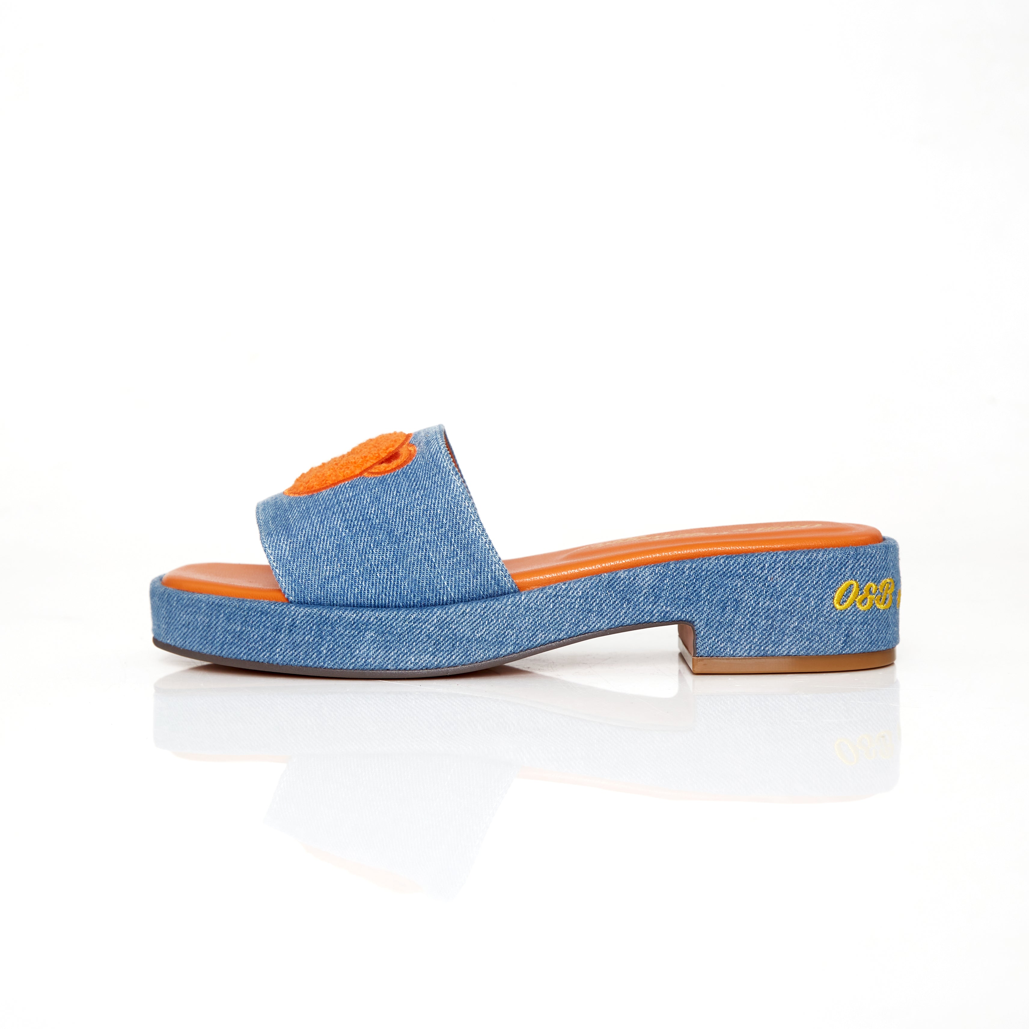 Joyful Platform Sandals In Bear Denim