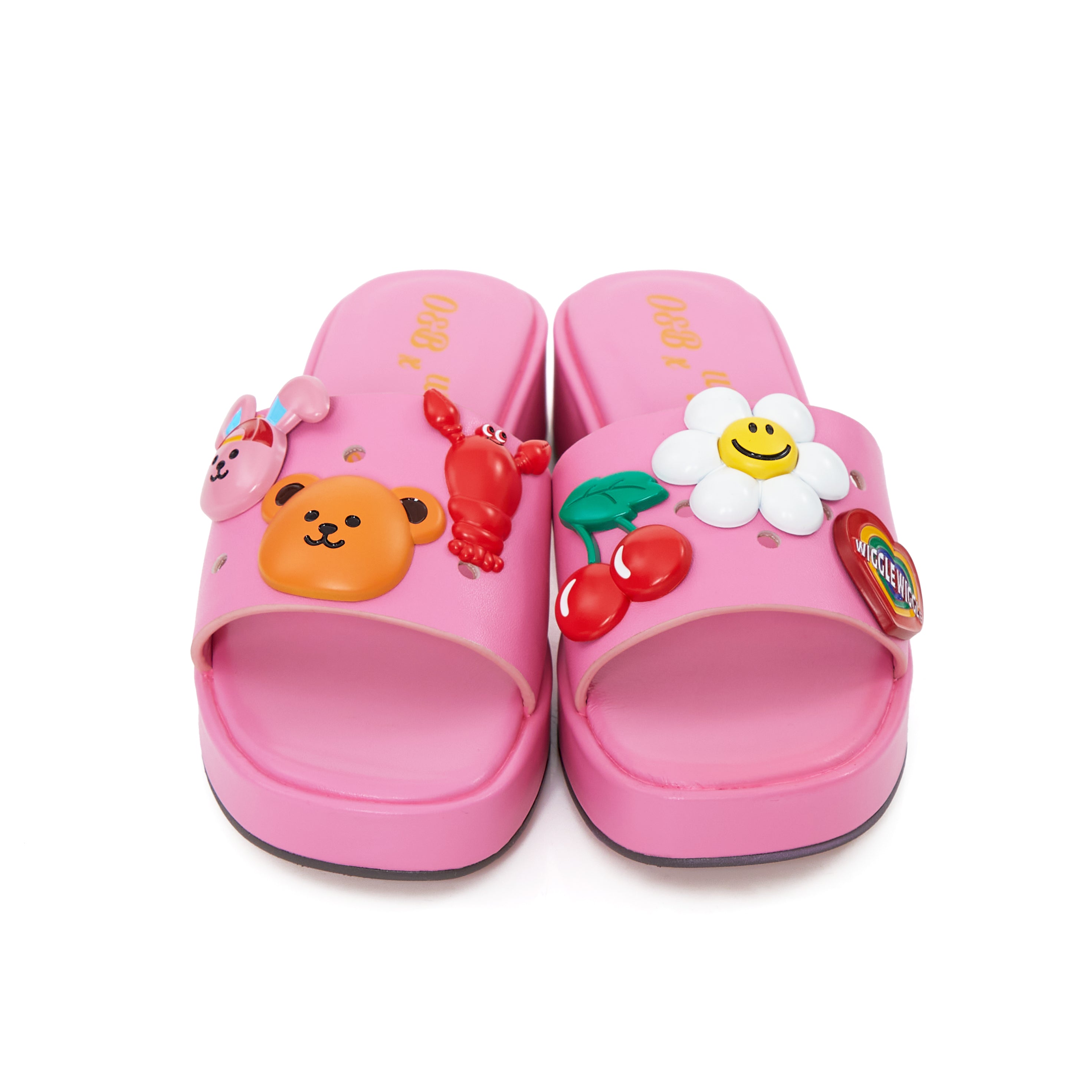 MIYO Smile Platform Sandals in Delighted Pink