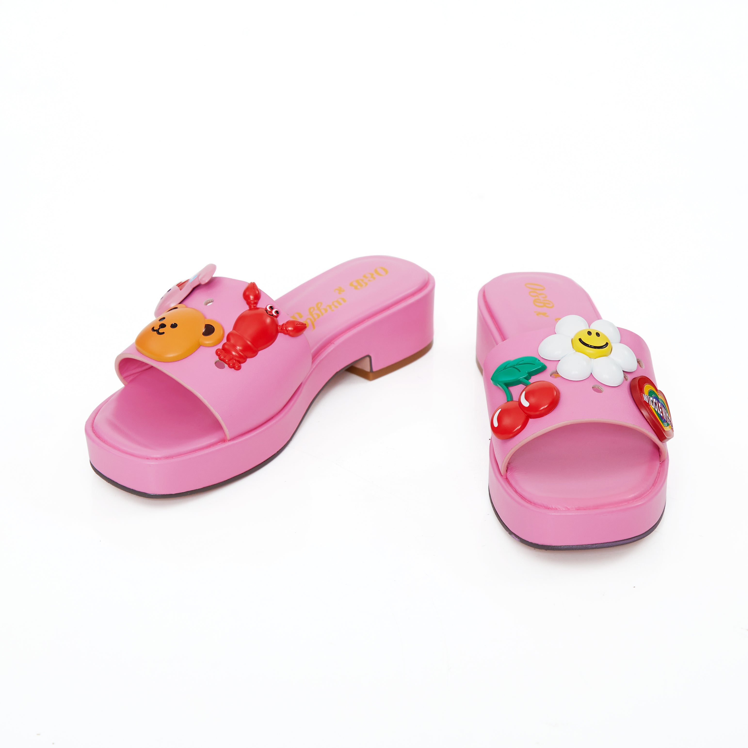 MIYO Smile Platform Sandals in Delighted Pink