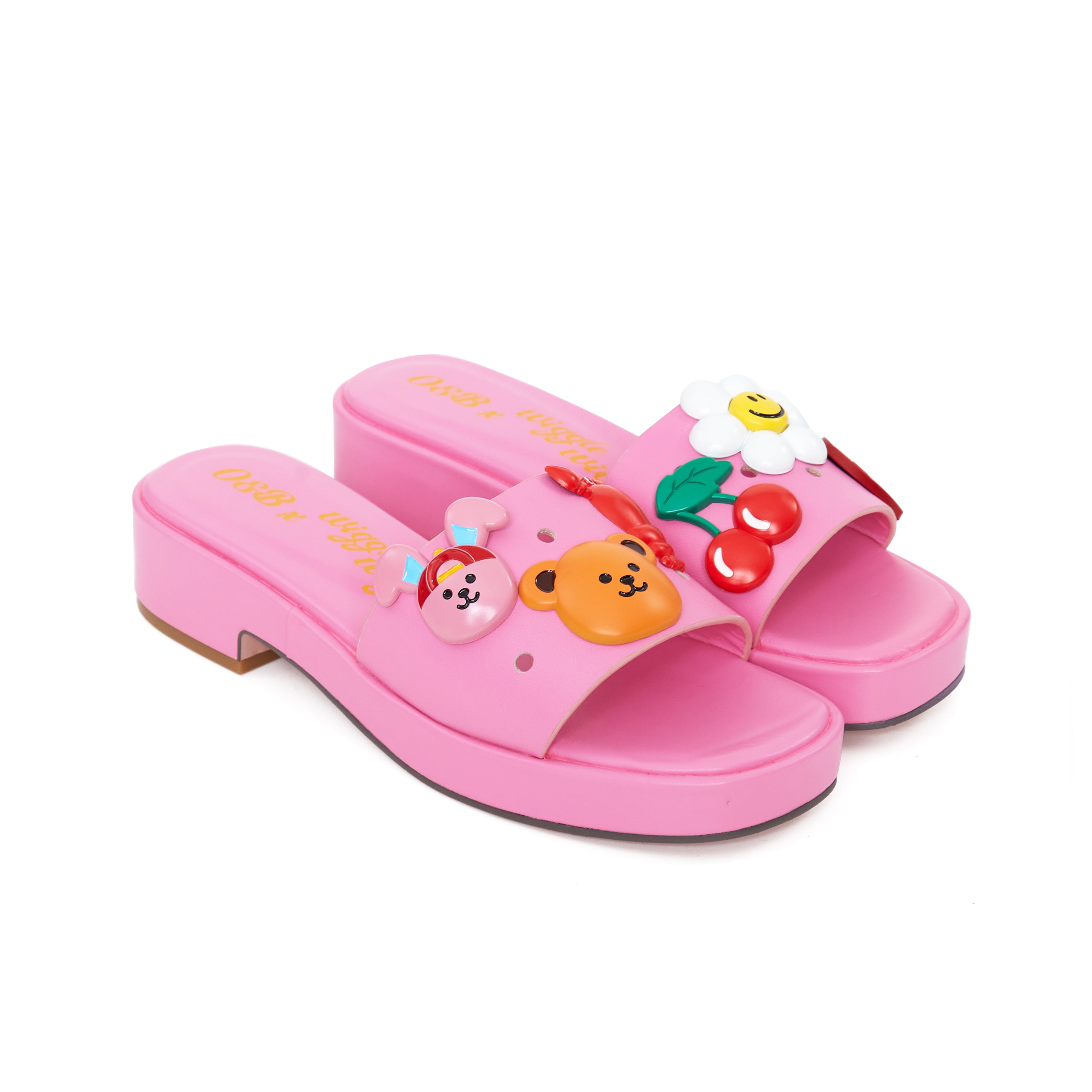 MIYO Smile Platform Sandals in Delighted Pink
