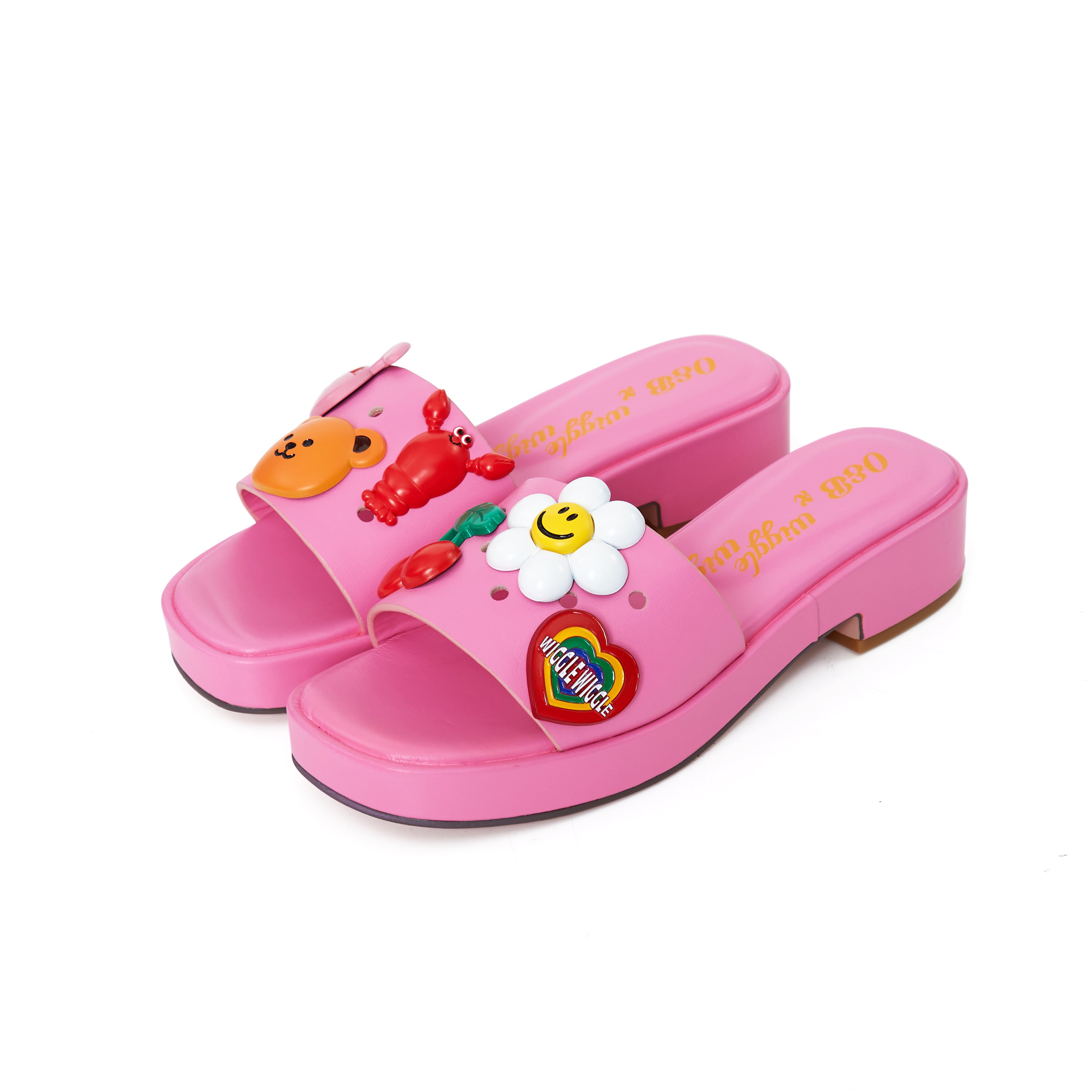 MIYO Smile Platform Sandals in Delighted Pink