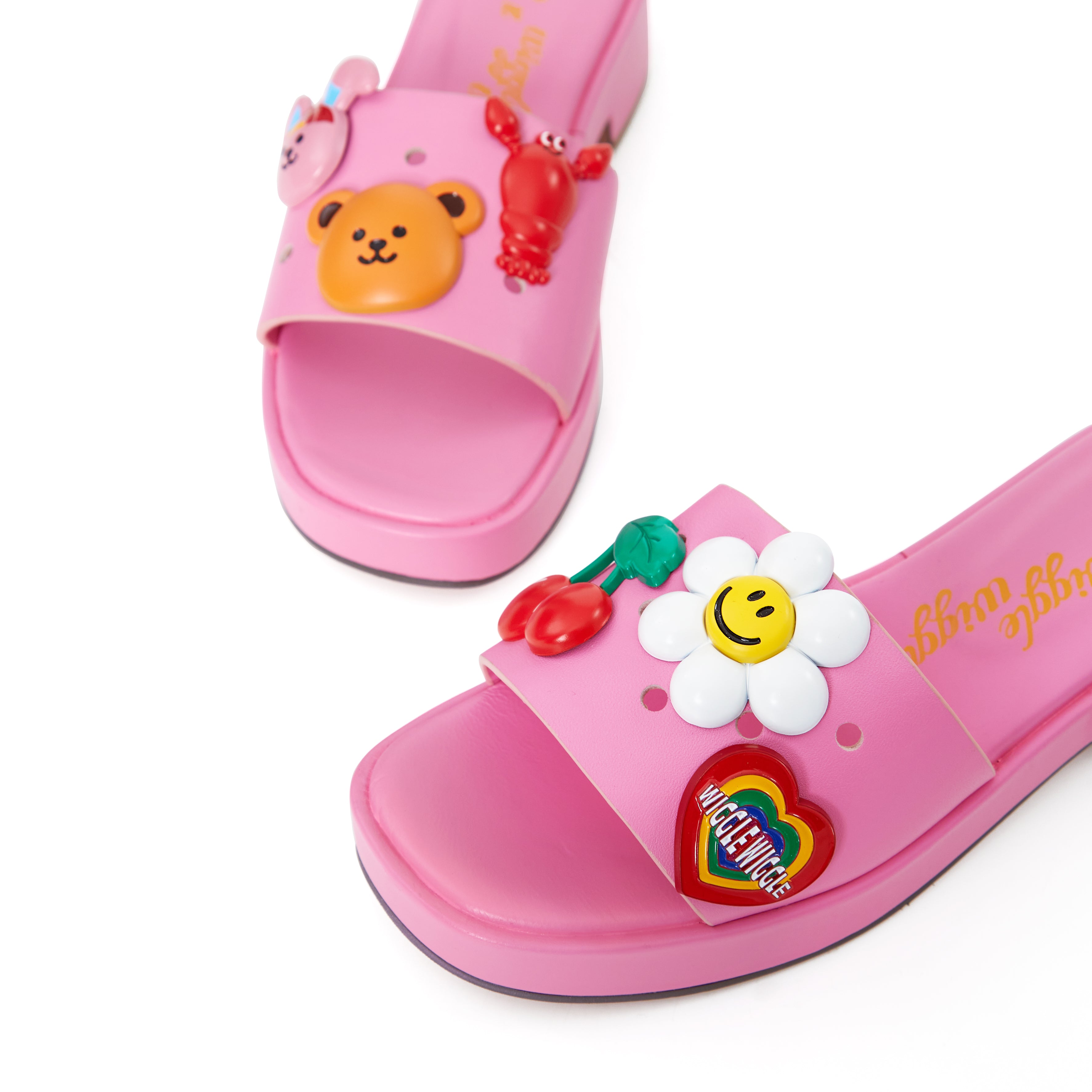 MIYO Smile Platform Sandals in Delighted Pink