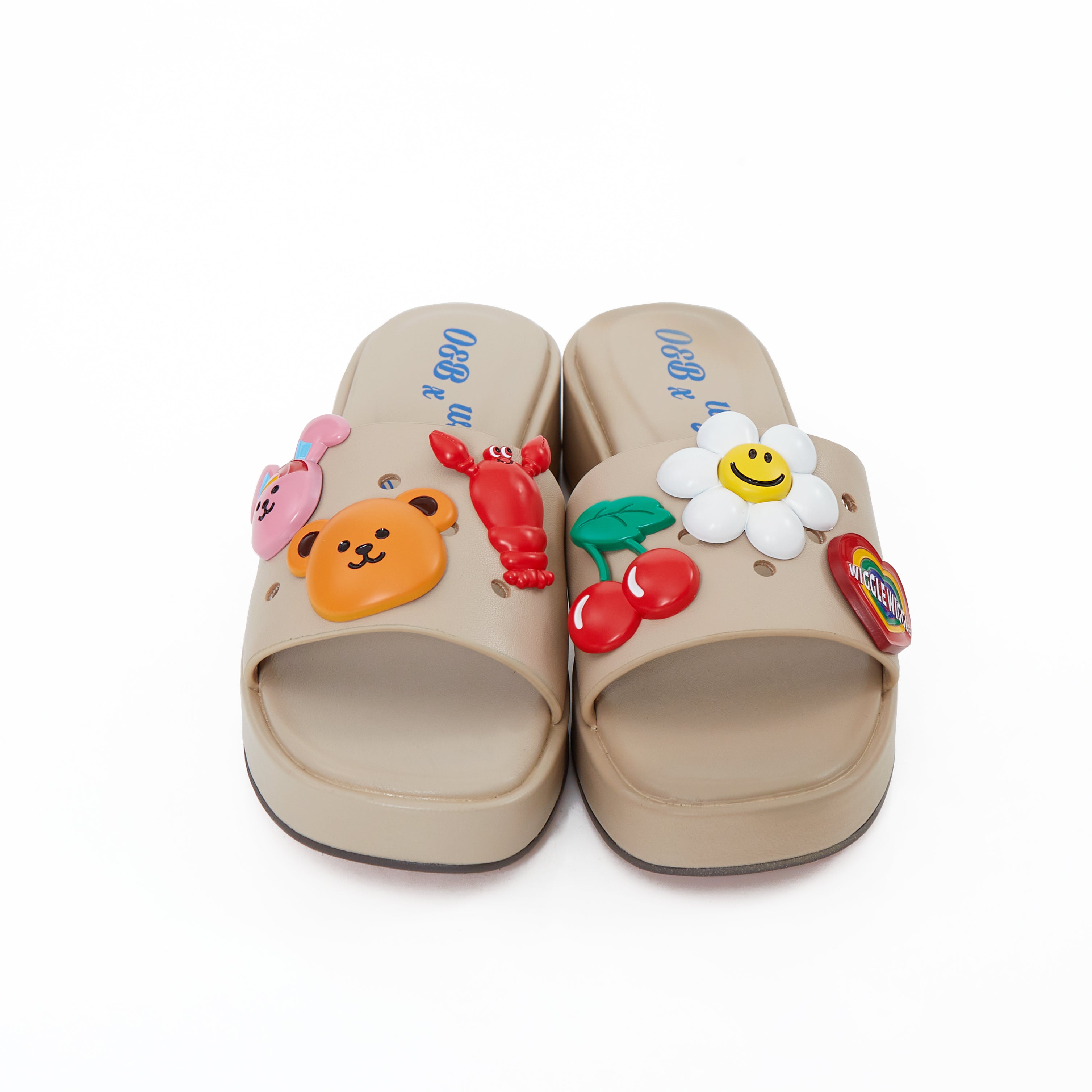 MIYO Smile Platform Sandals in Beige Heaven