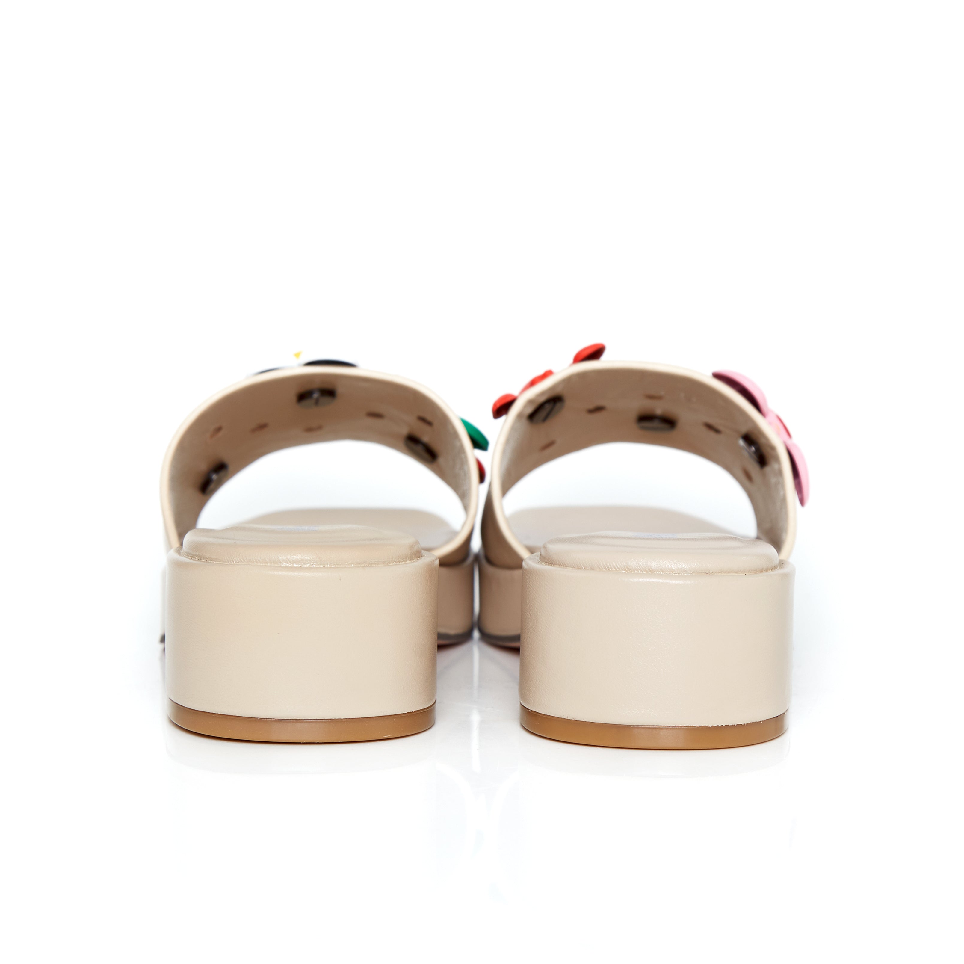MIYO Smile Platform Sandals in Beige Heaven