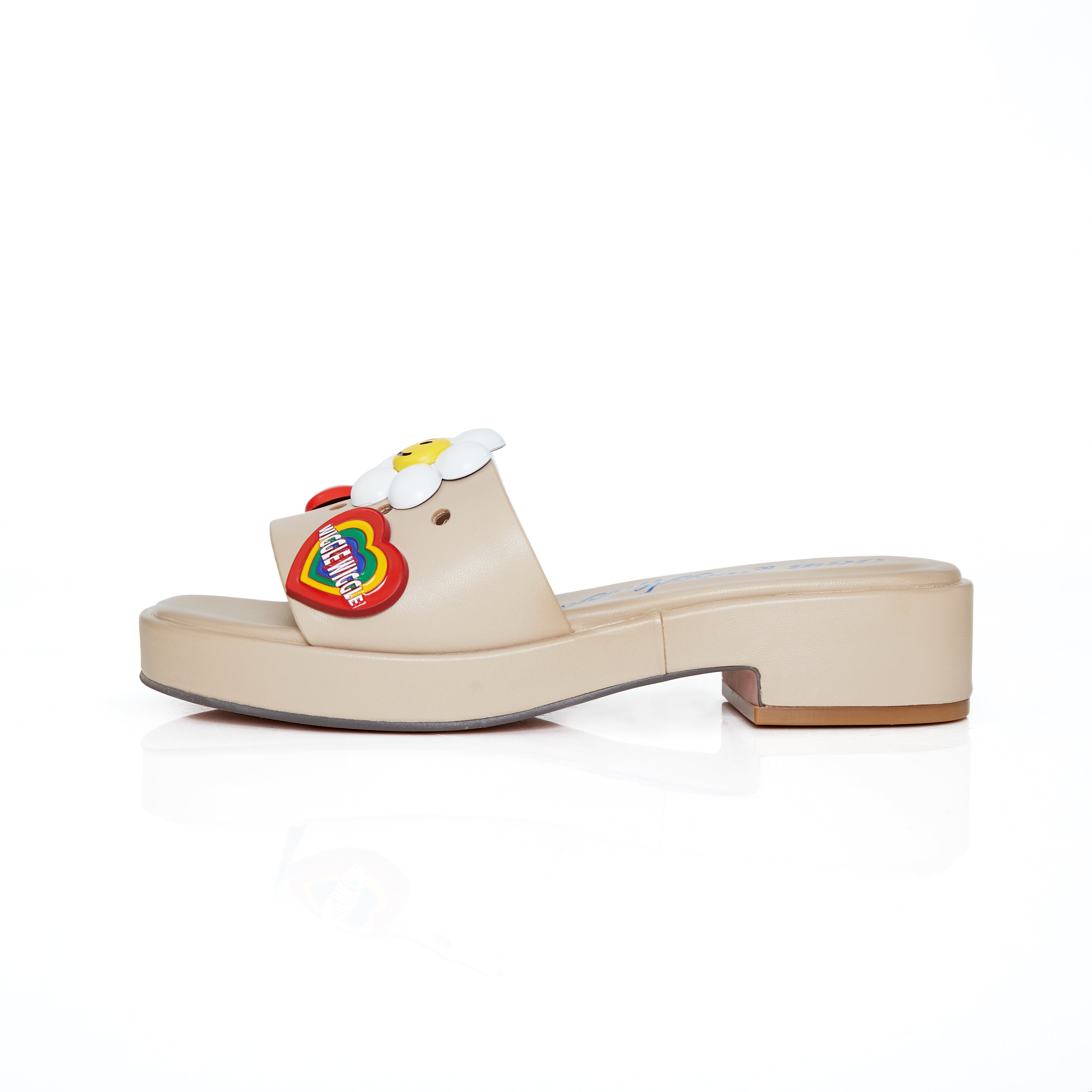 MIYO Smile Platform Sandals in Beige Heaven