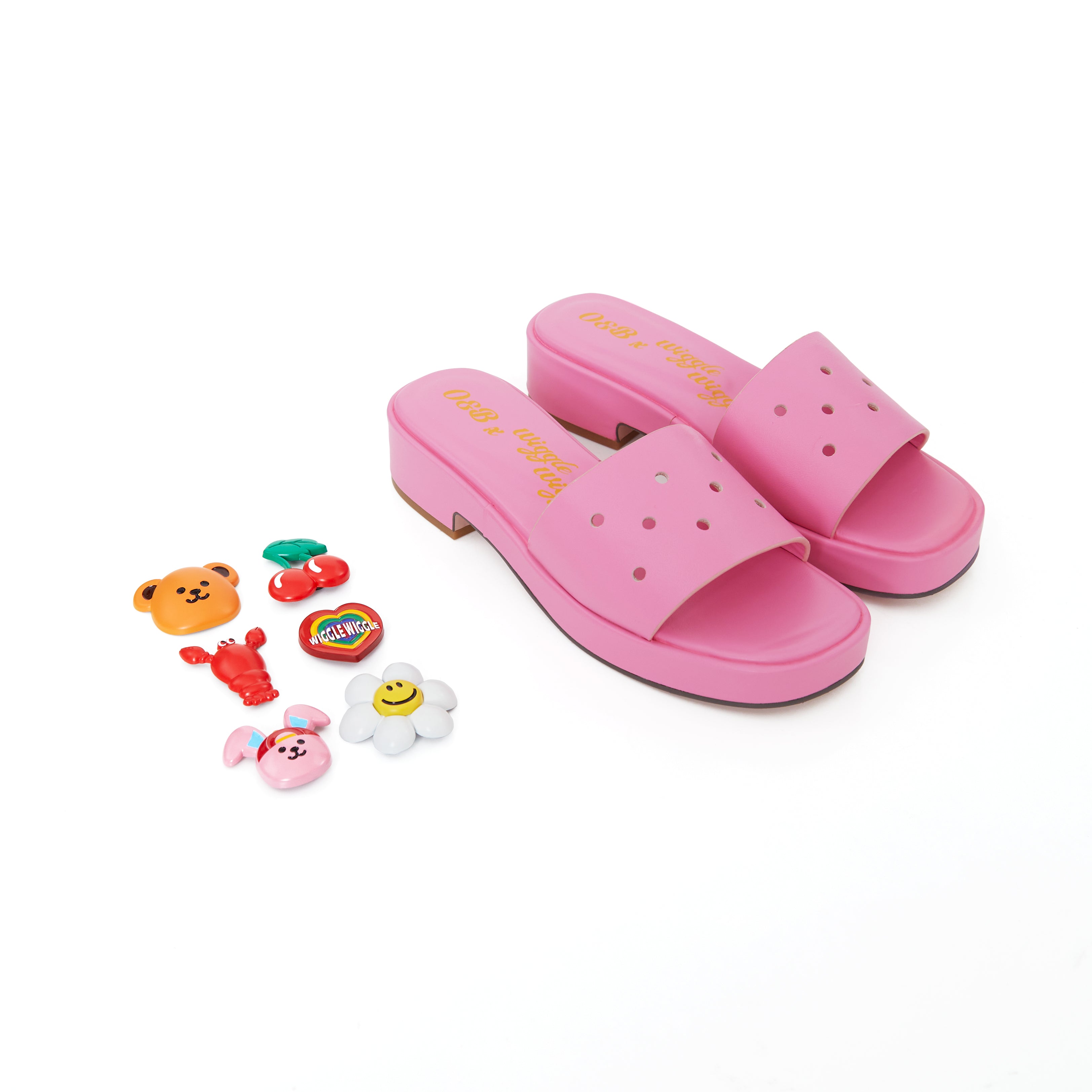 MIYO Smile Platform Sandals in Delighted Pink