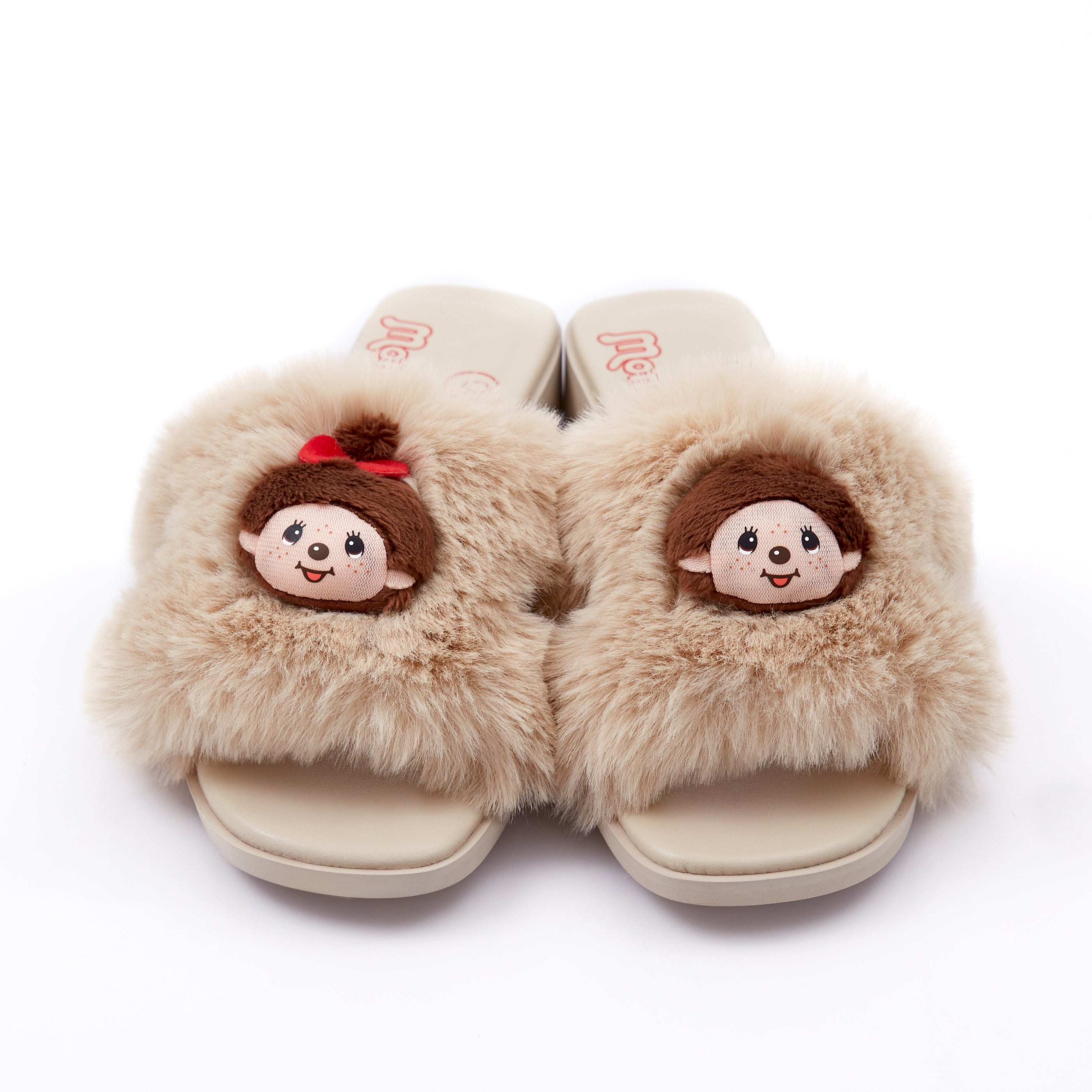 Monchhichi Fluffy Sandals in Cutie Cream