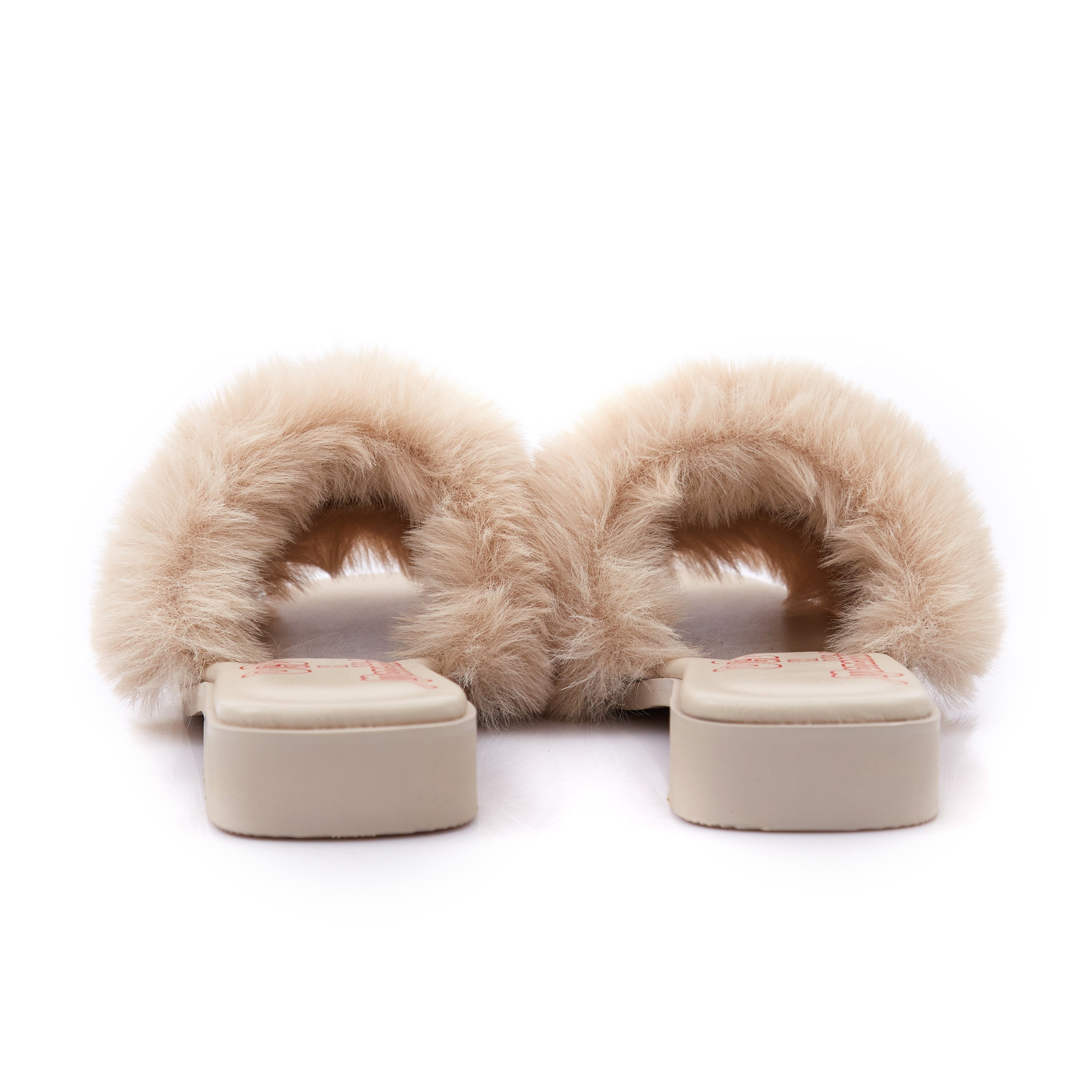 Monchhichi Fluffy Sandals in Cutie Cream