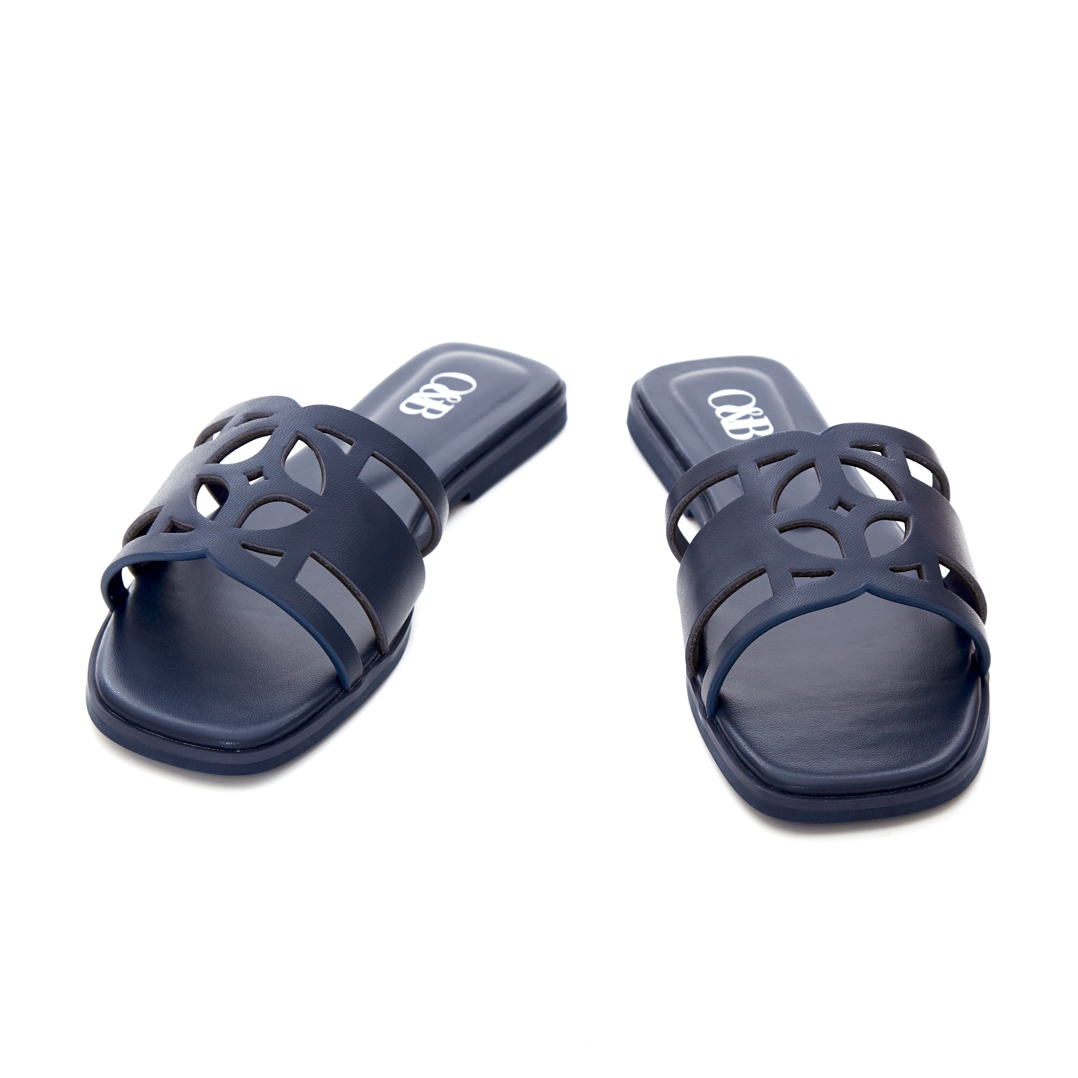 OandB Sandals in Navy Blue