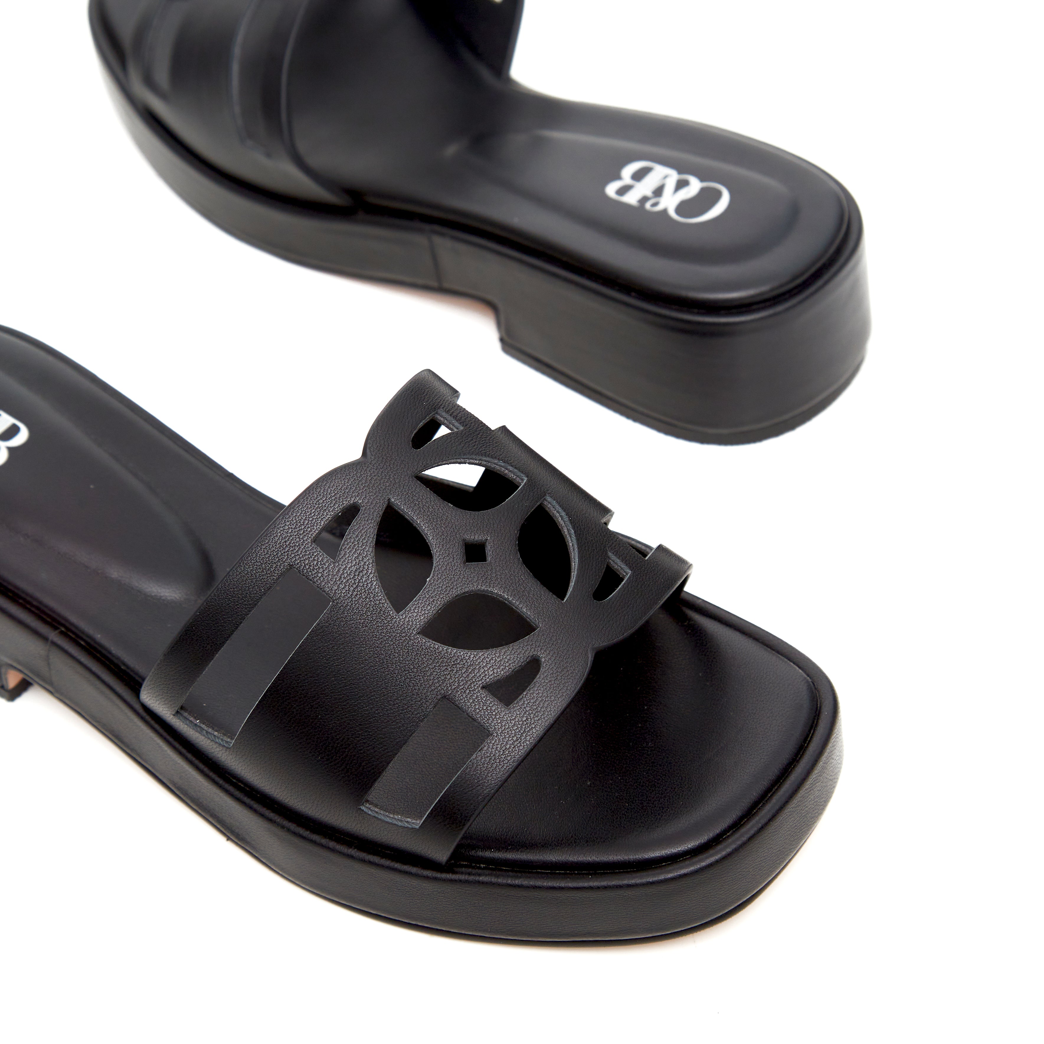OandB Platform Sandals In Beyond Black