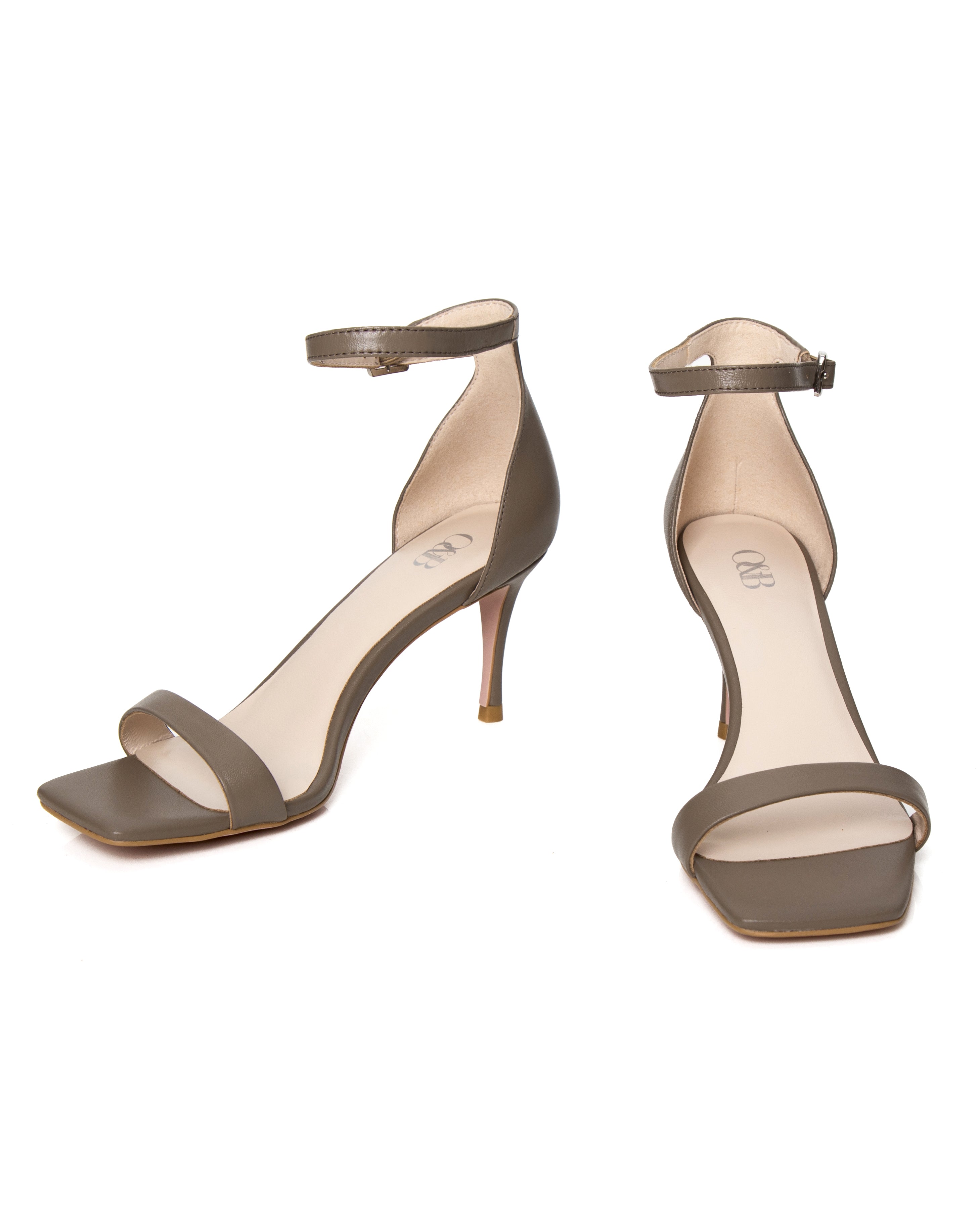 O&B Yaya Mid Heels Grey Anatomy