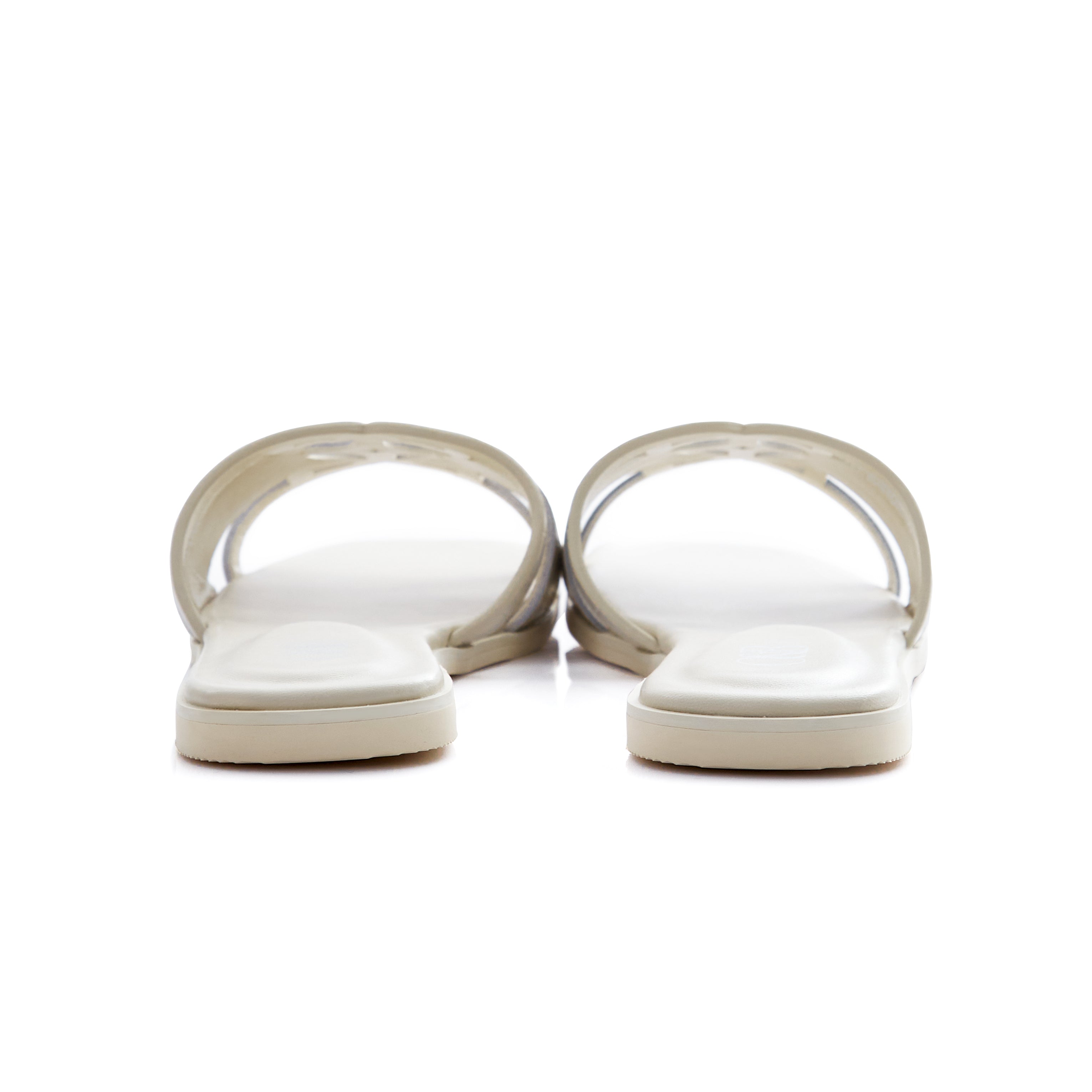 O&B Croco Sandals in Undercover Cream