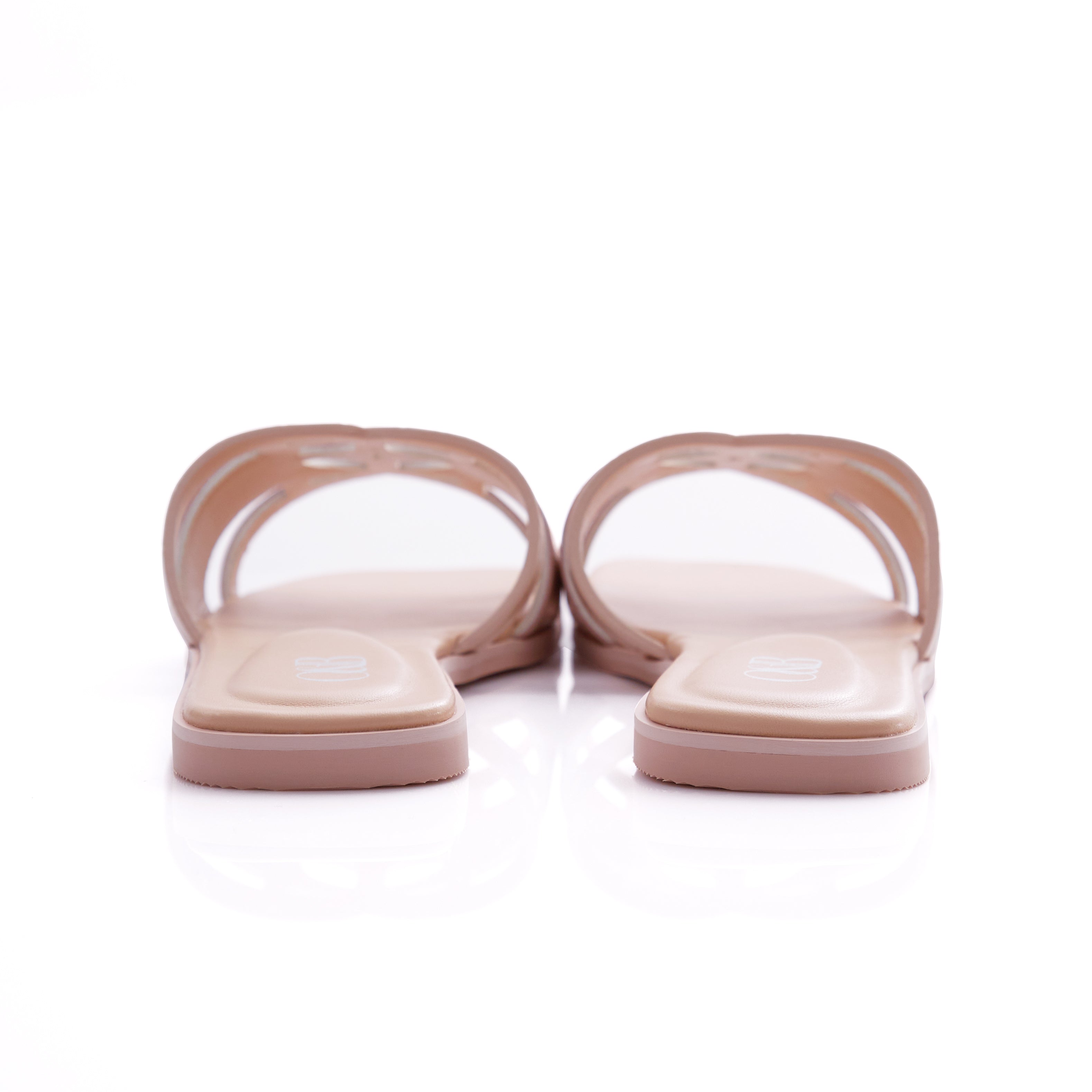 O&B Croco Sandals in Salmon Run
