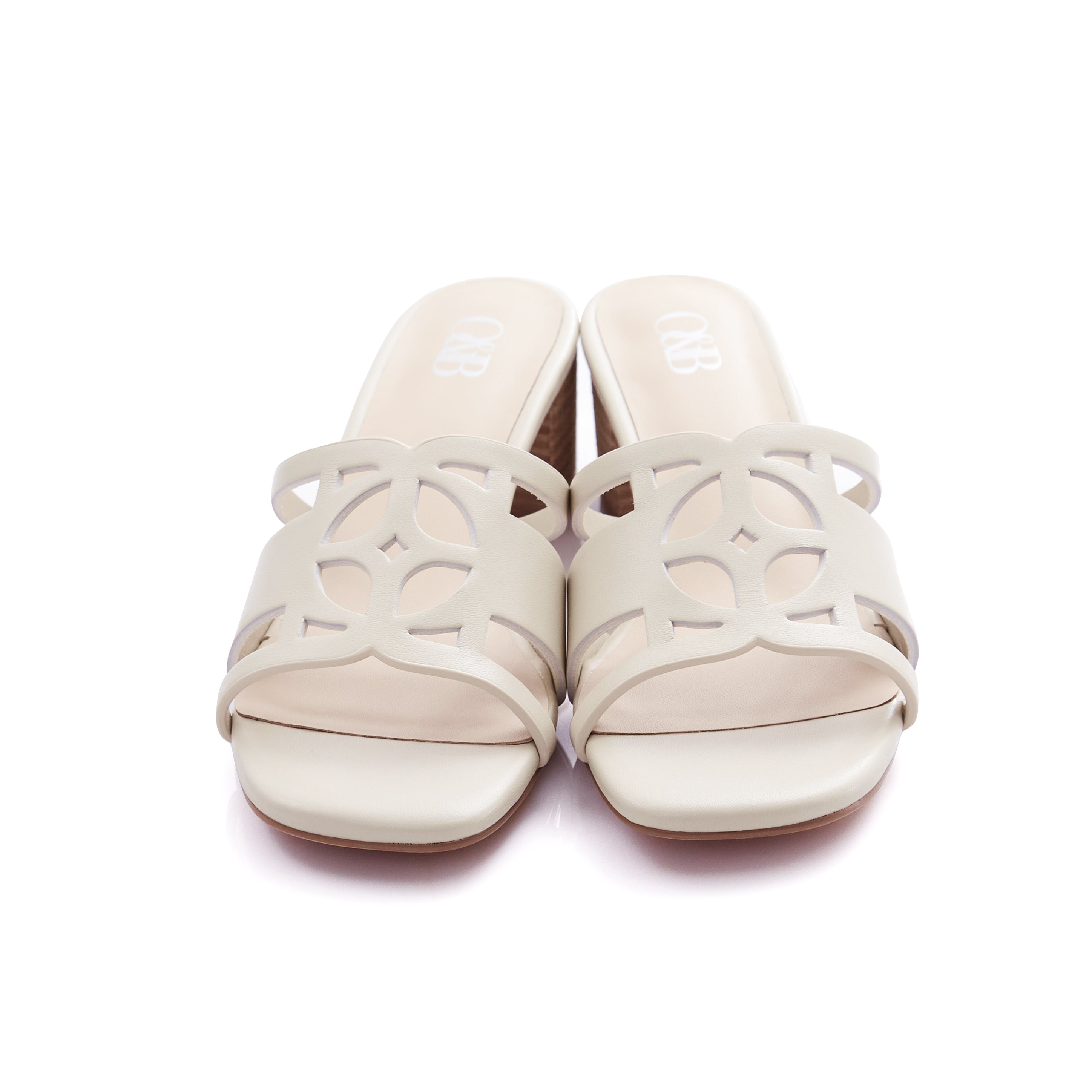 O&B Sandals Heels in Undercover Cream