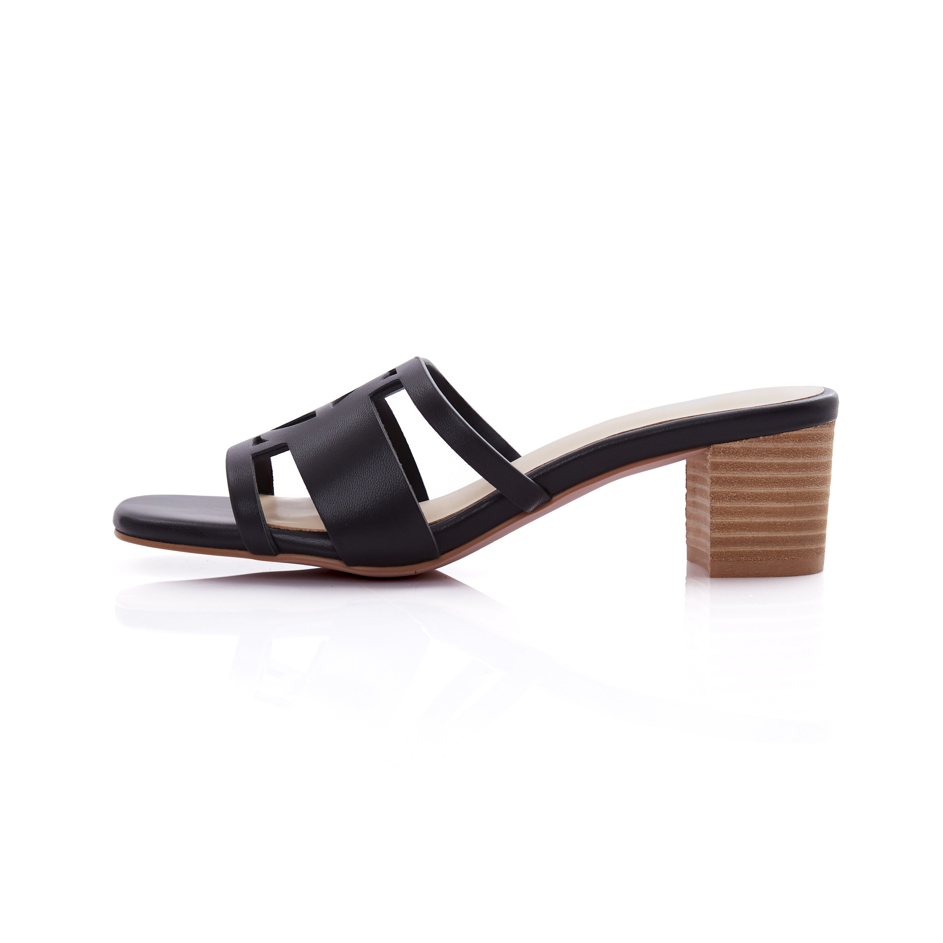 O&B Sandals Heels in Beyond Black