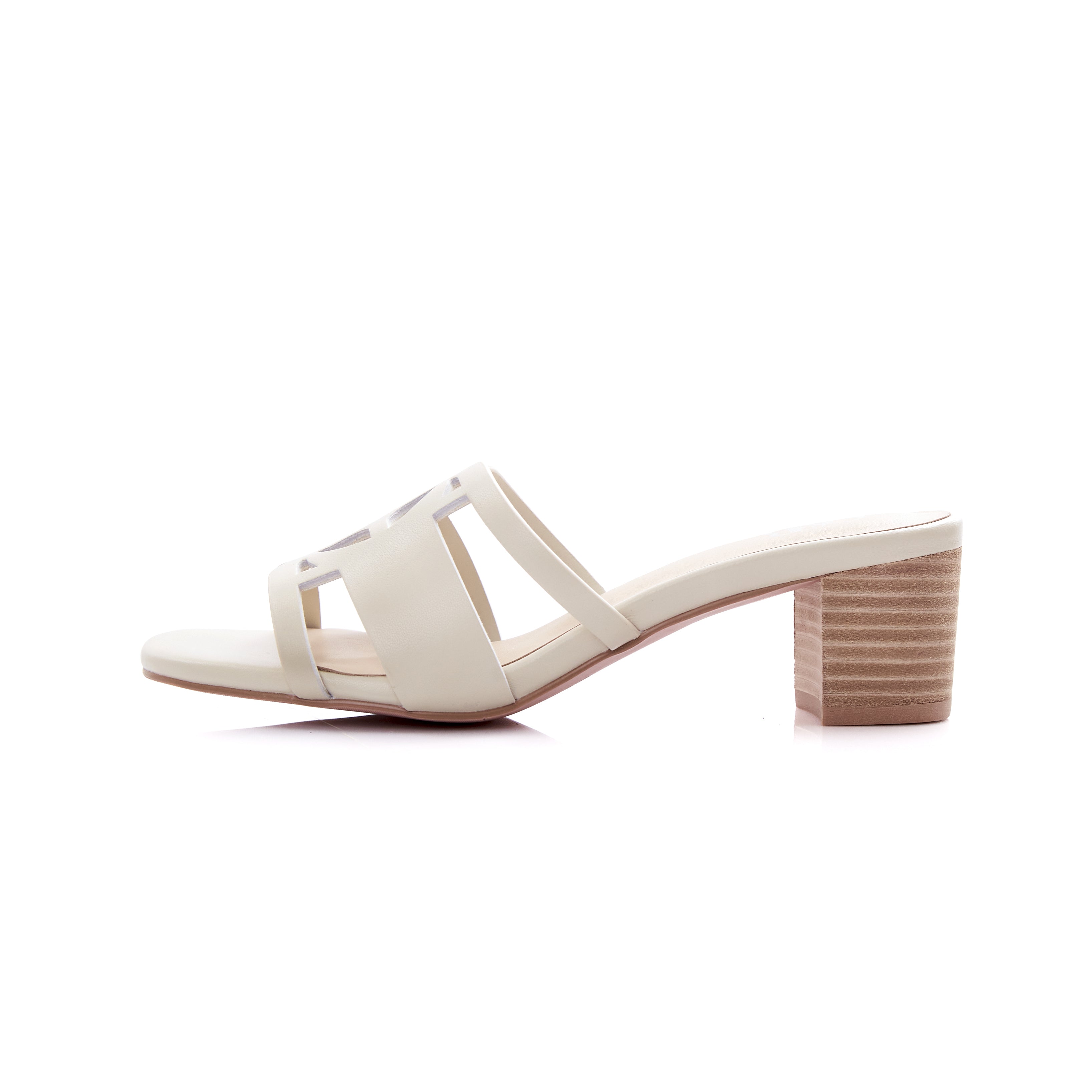 O&B Sandals Heels in Undercover Cream