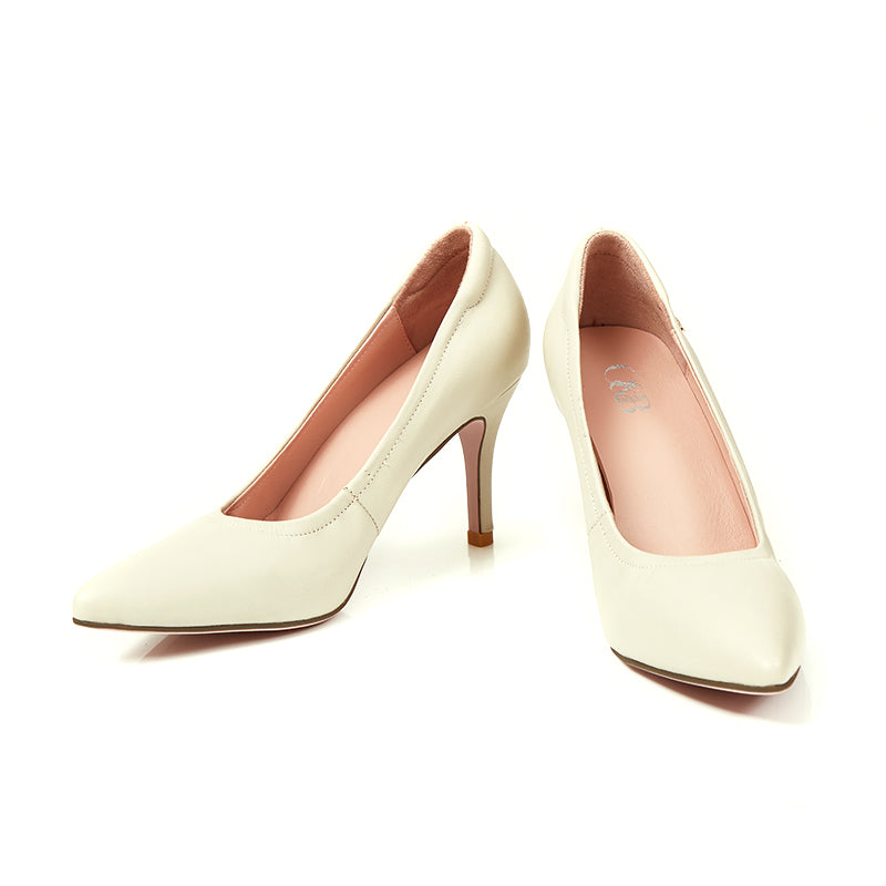 O&B Diana Heel 3.2 INC in Ivory White