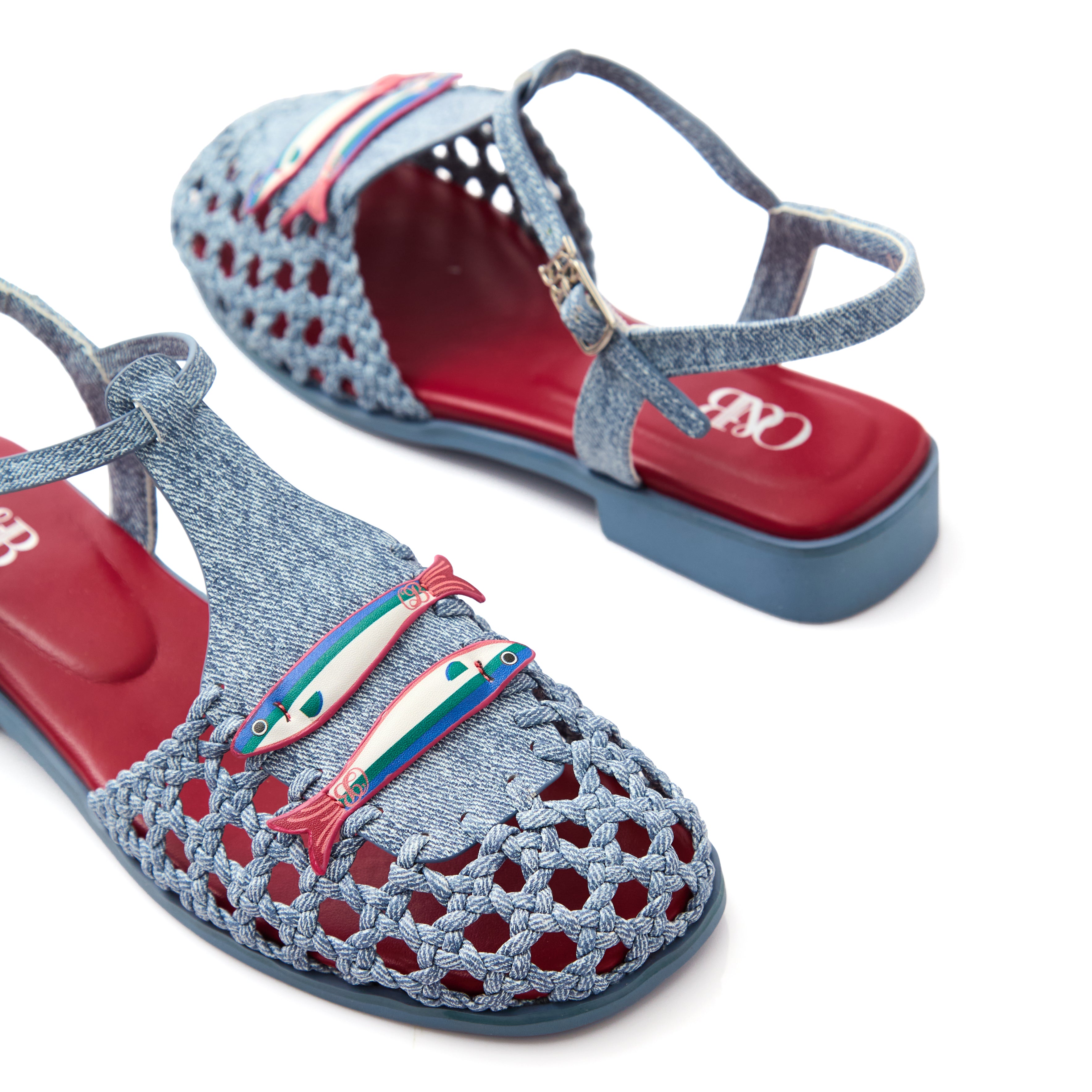 Sardine Sandals In Sardine Festa Blue
