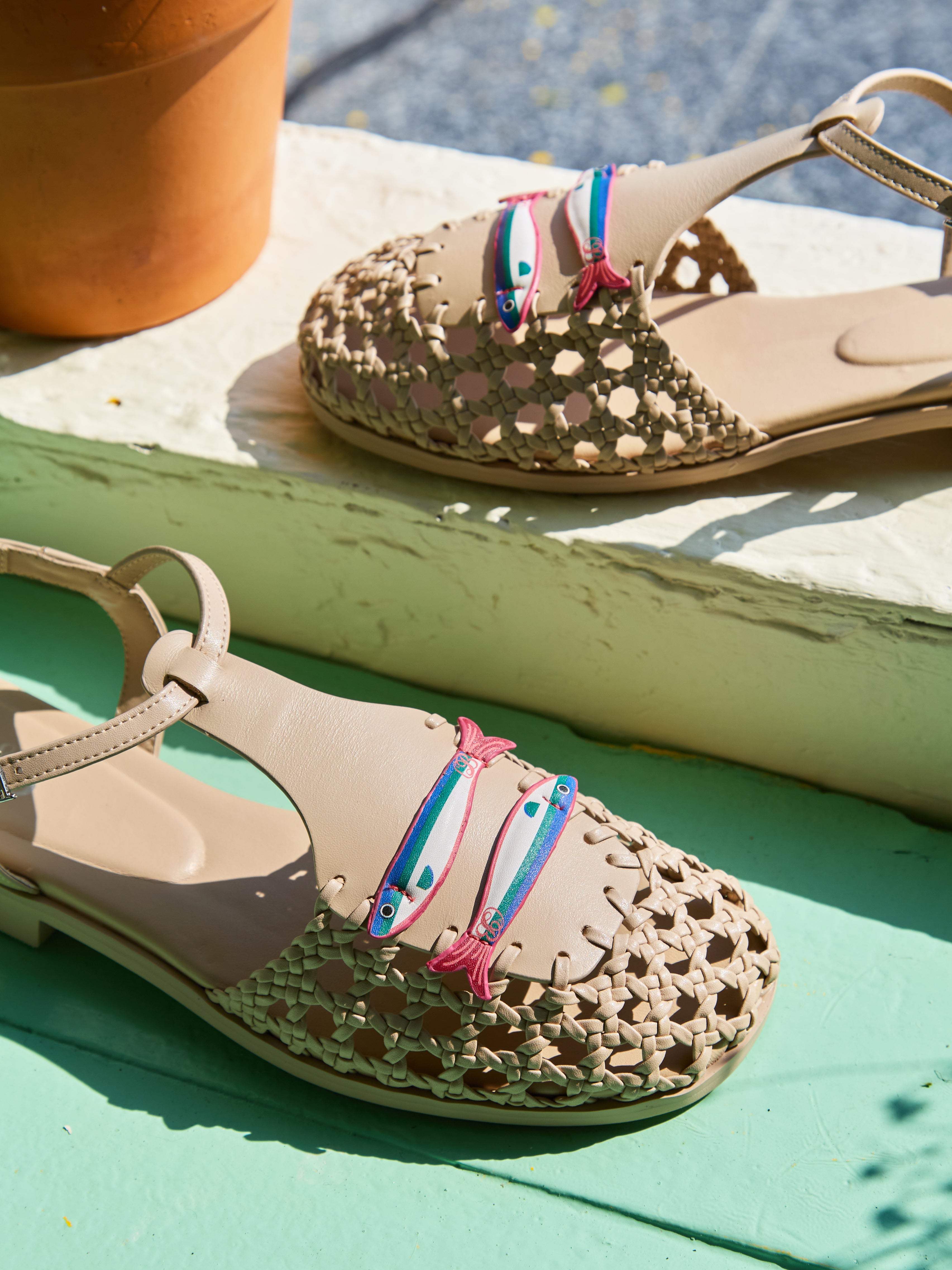 Sardine Sandals In Sardine Festa Beige