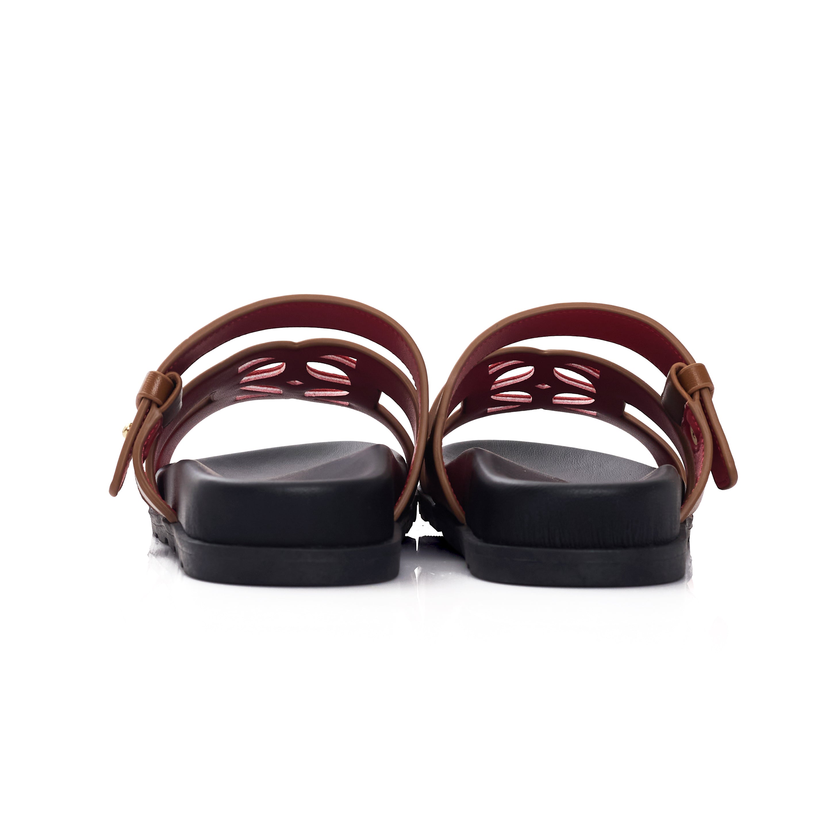 Cairo Sandals In Coral Brown