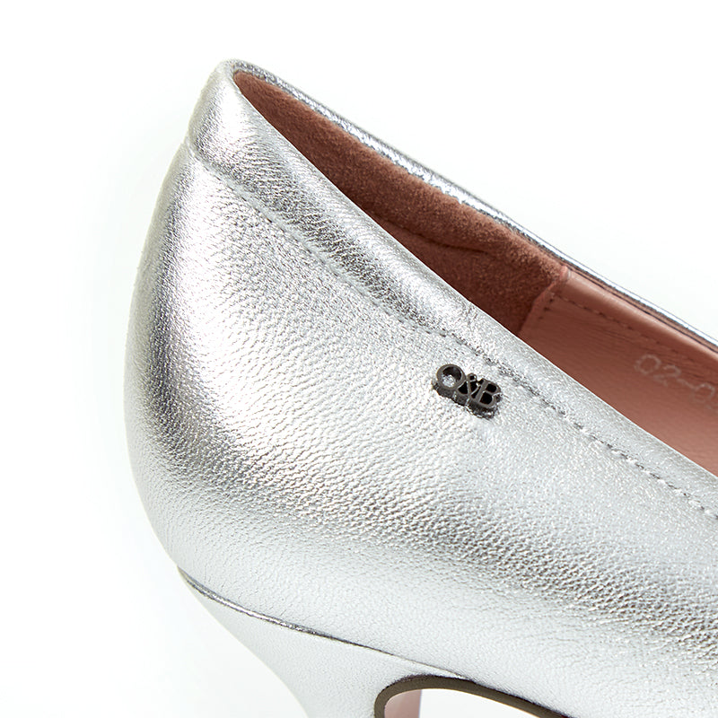 O&B Diana Heel 2 inc. Silver