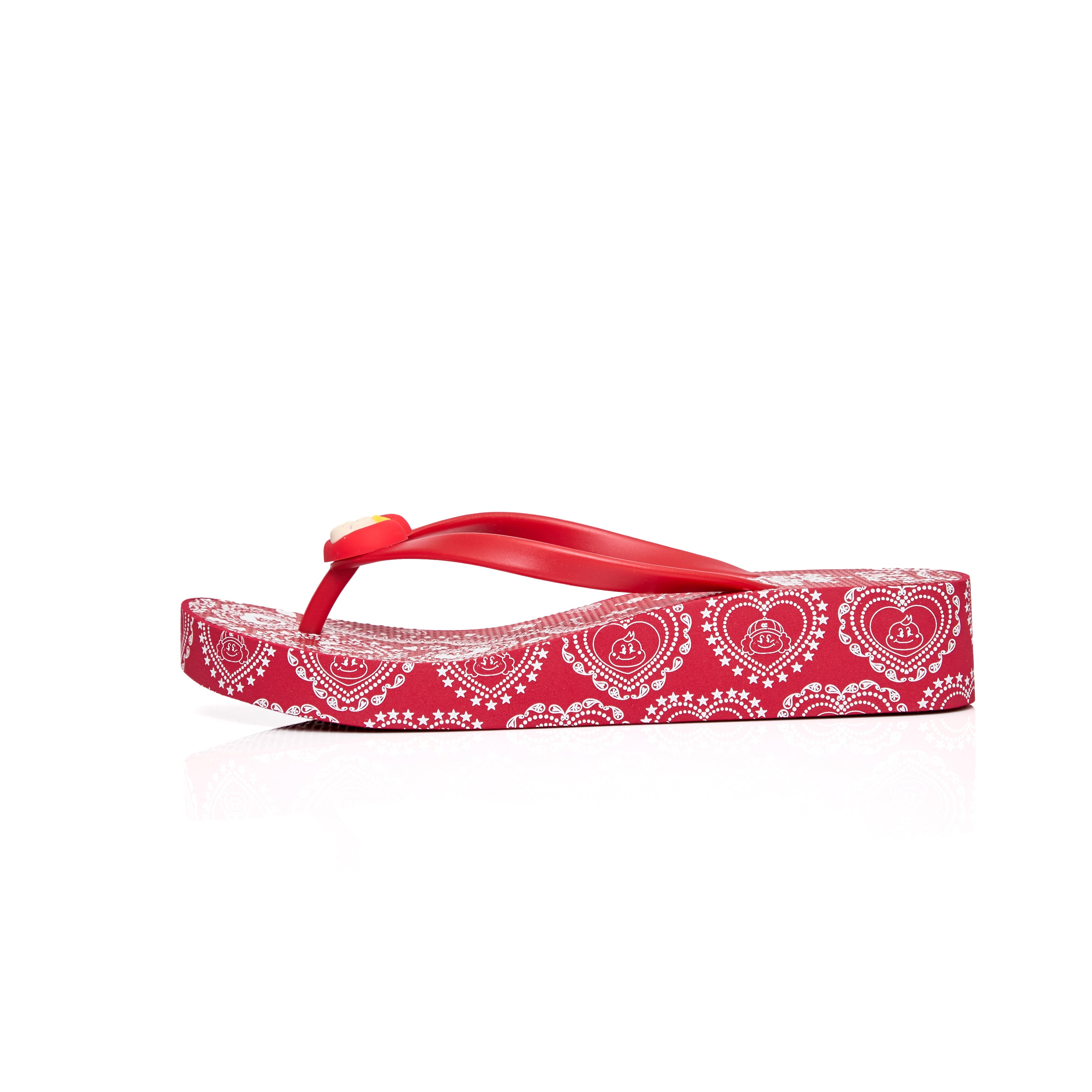 PAISLEY SANDALS IN BANDANA RED